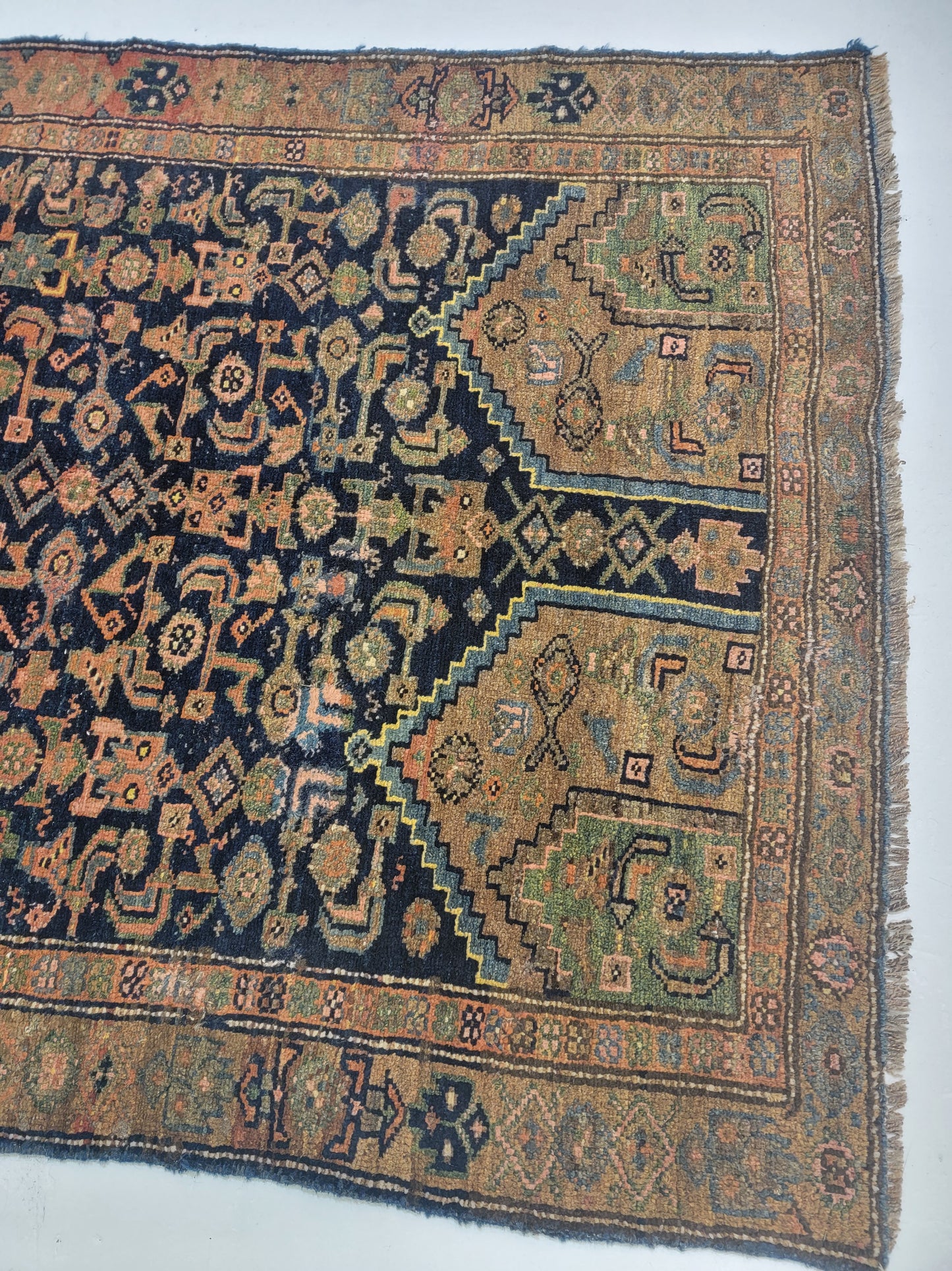 Hand-Knotted Wool Rug Kurdish 3'10" x 6'5"