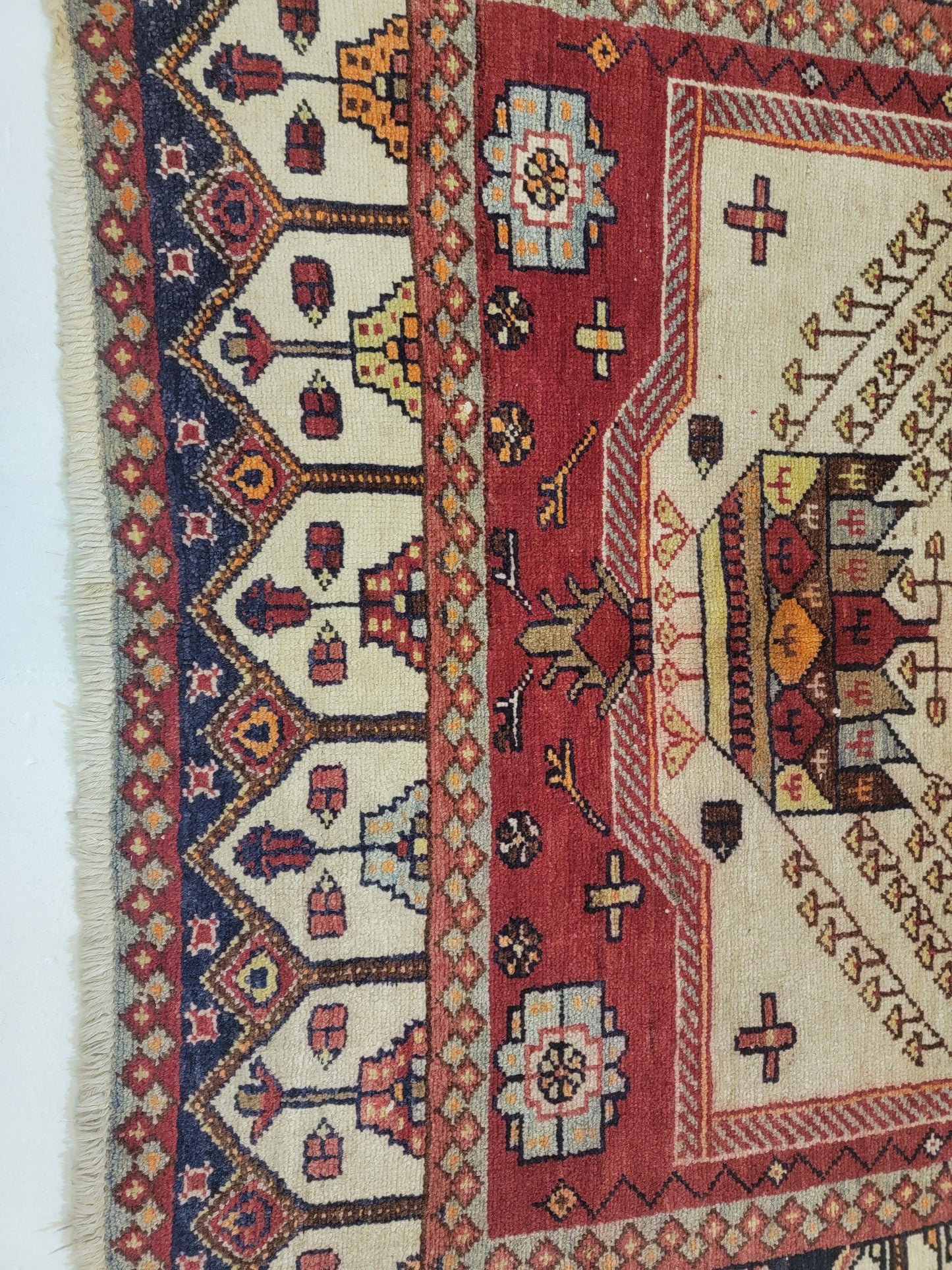 Hand-Knotted Wool Rug Shahsavand