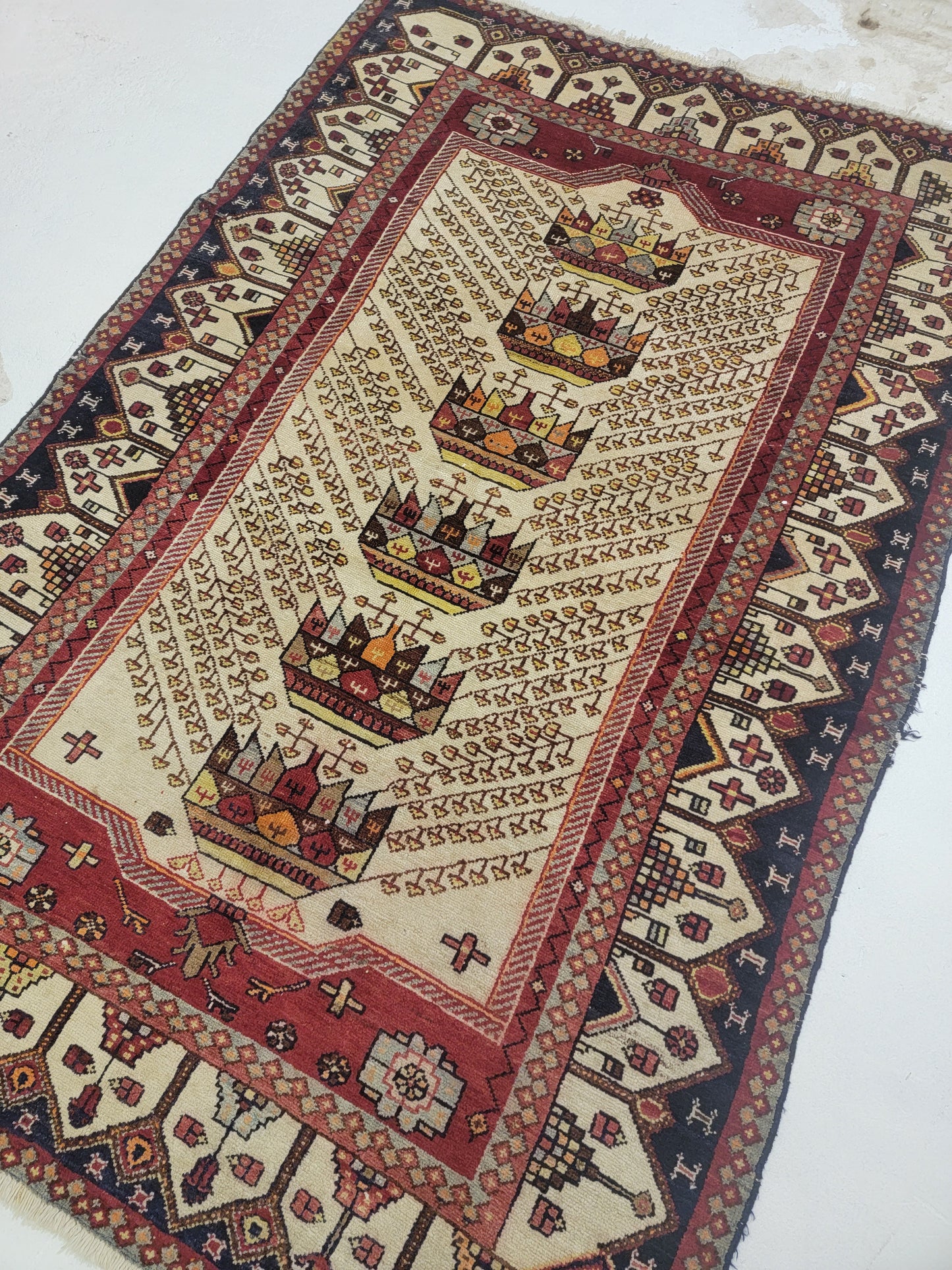 Hand-Knotted Wool Rug Shahsavand