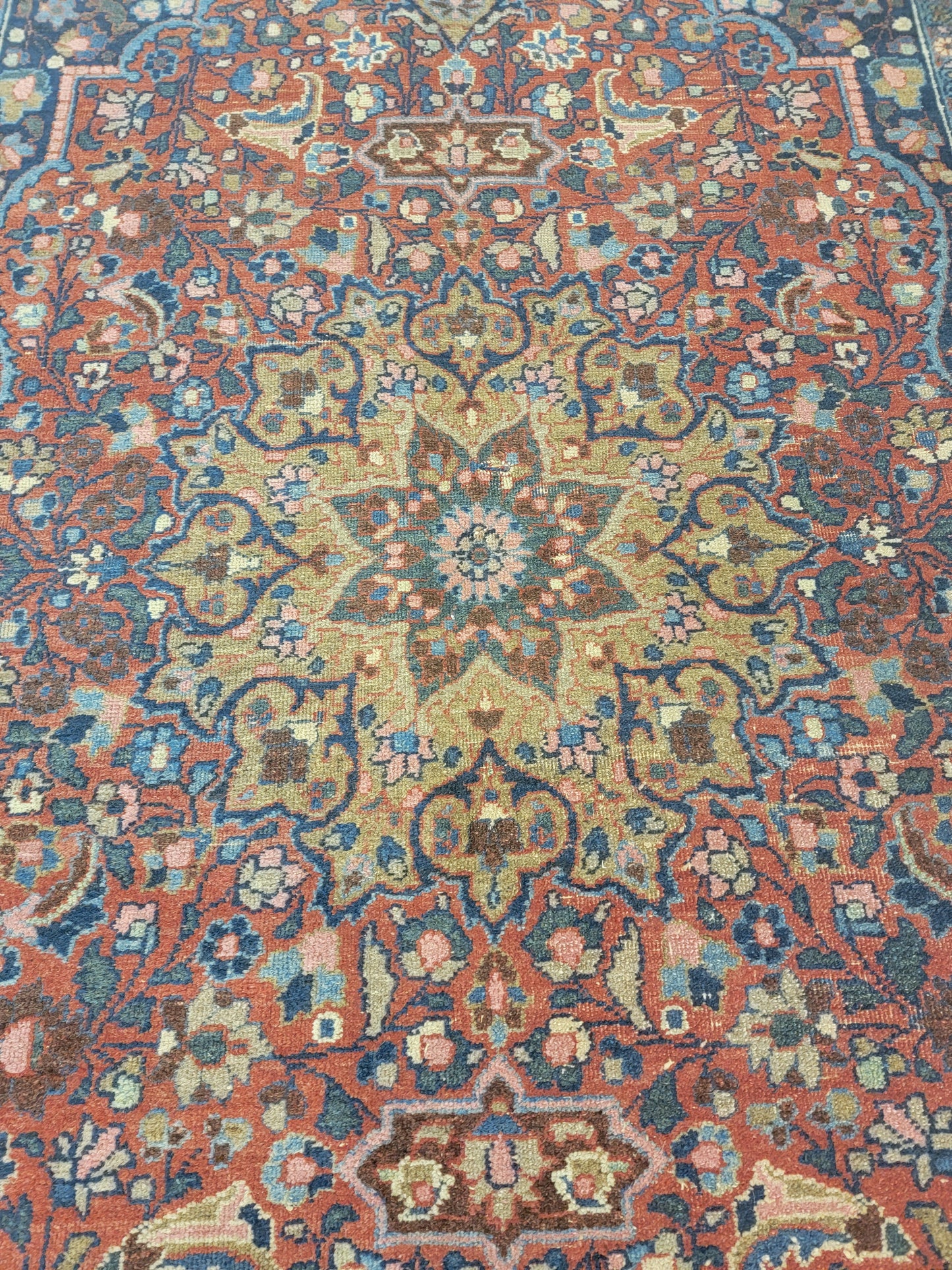 Hand-Knotted Wool Rug Tabriz 4'3" x 6'1"