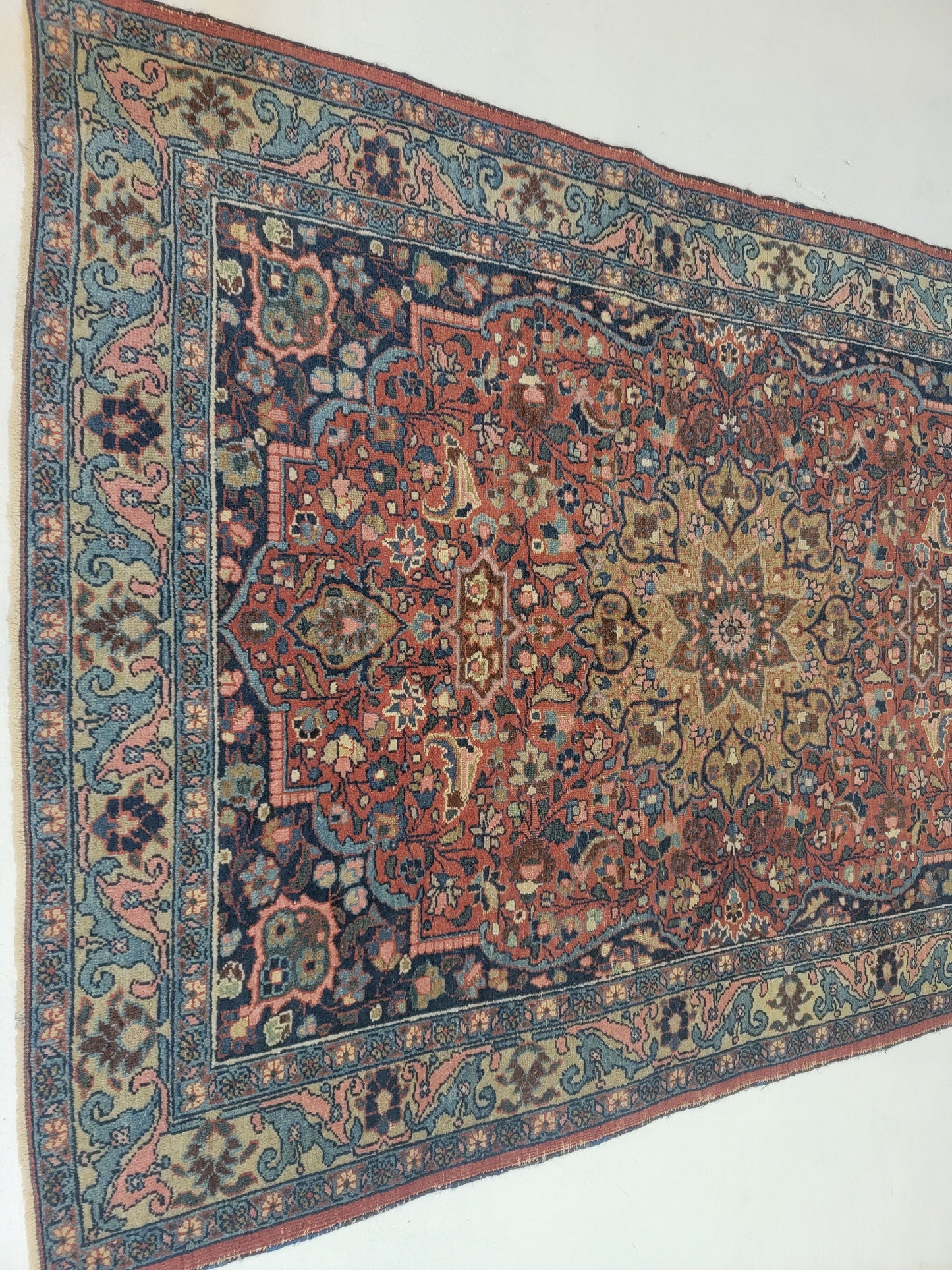 Hand-Knotted Wool Rug Tabriz 4'3" x 6'1"