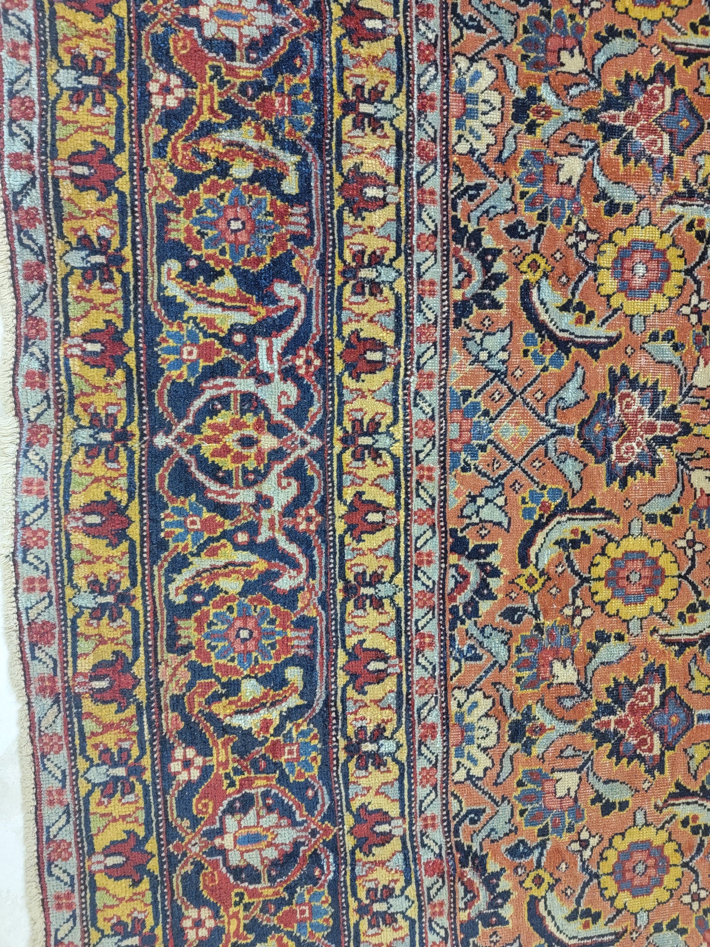 Hand-Knotted Wool Rug Tabriz 5'8" x 6'5"