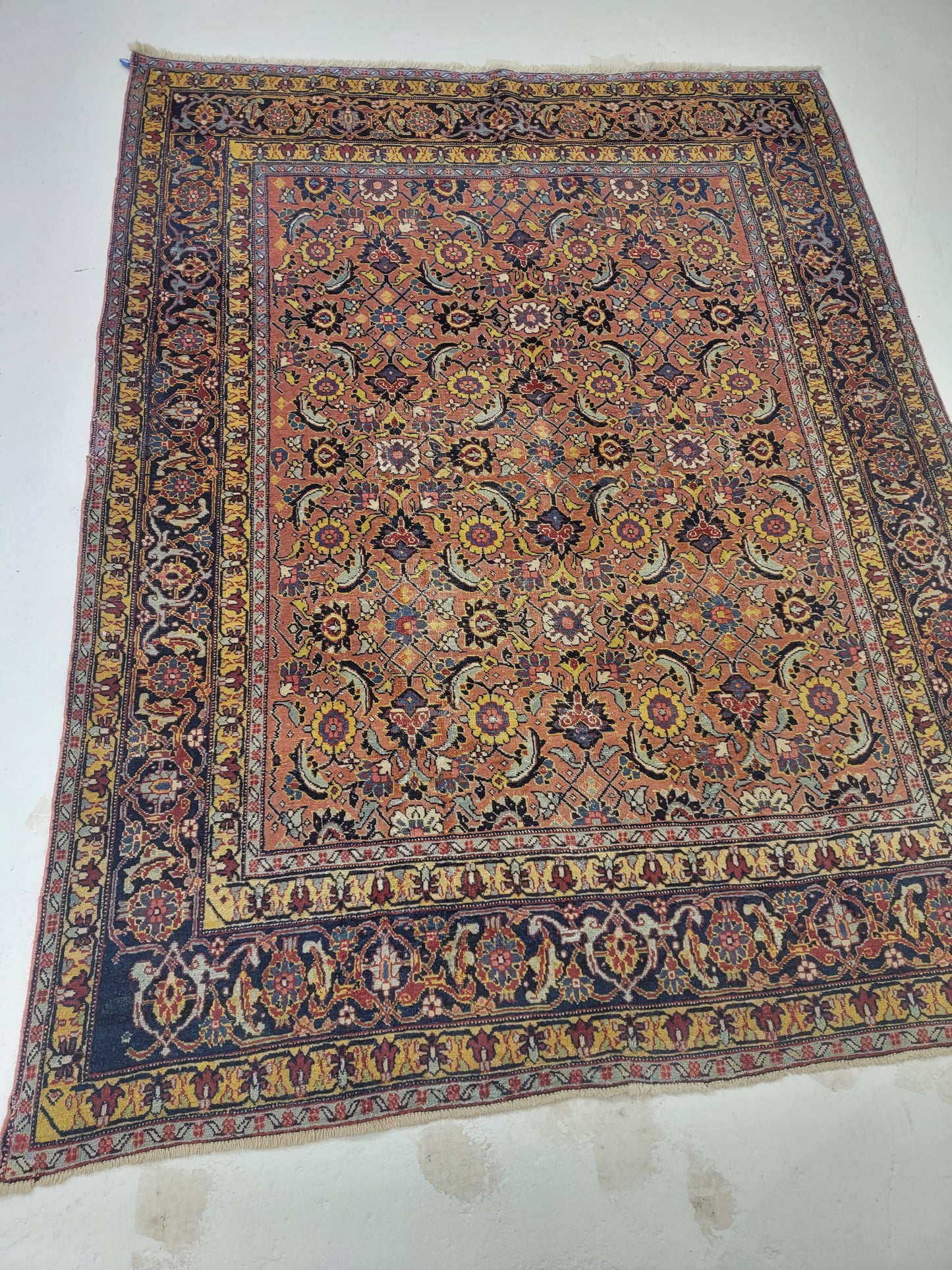 Hand-Knotted Wool Rug Tabriz 5'8" x 6'5"