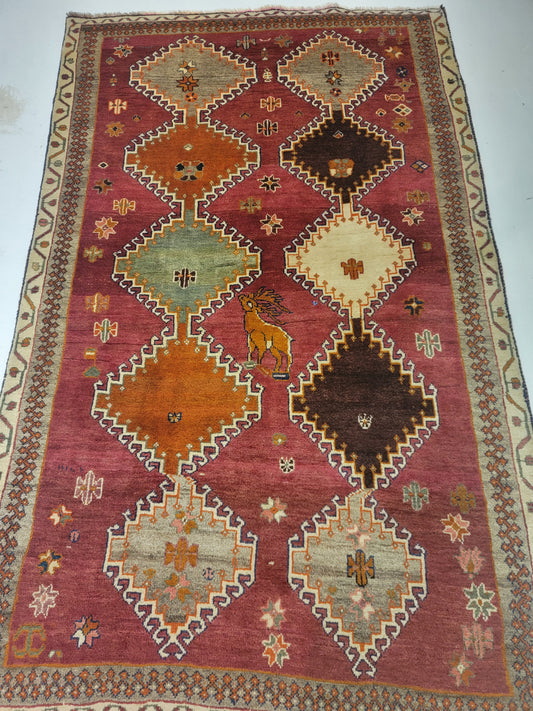 Hand-Knotted Wool Rug Shiraz 4'5" x 7'1"