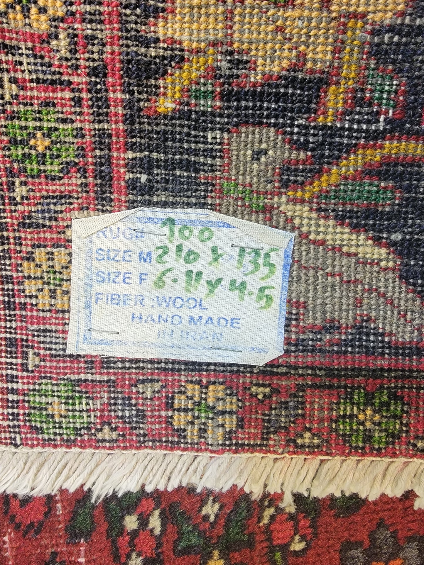 Hand-Knotted Wool Rug Bijar 4'5" x 6'11"