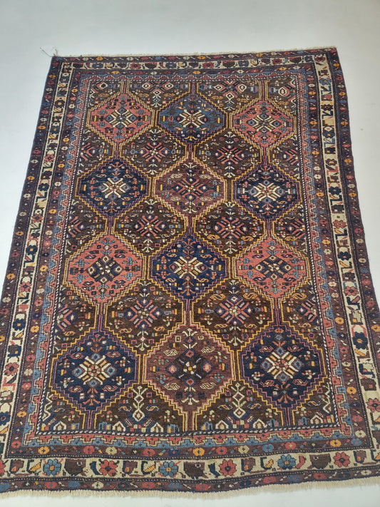 Hand-Knotted Wool Afshar 4'10" x 6'4"