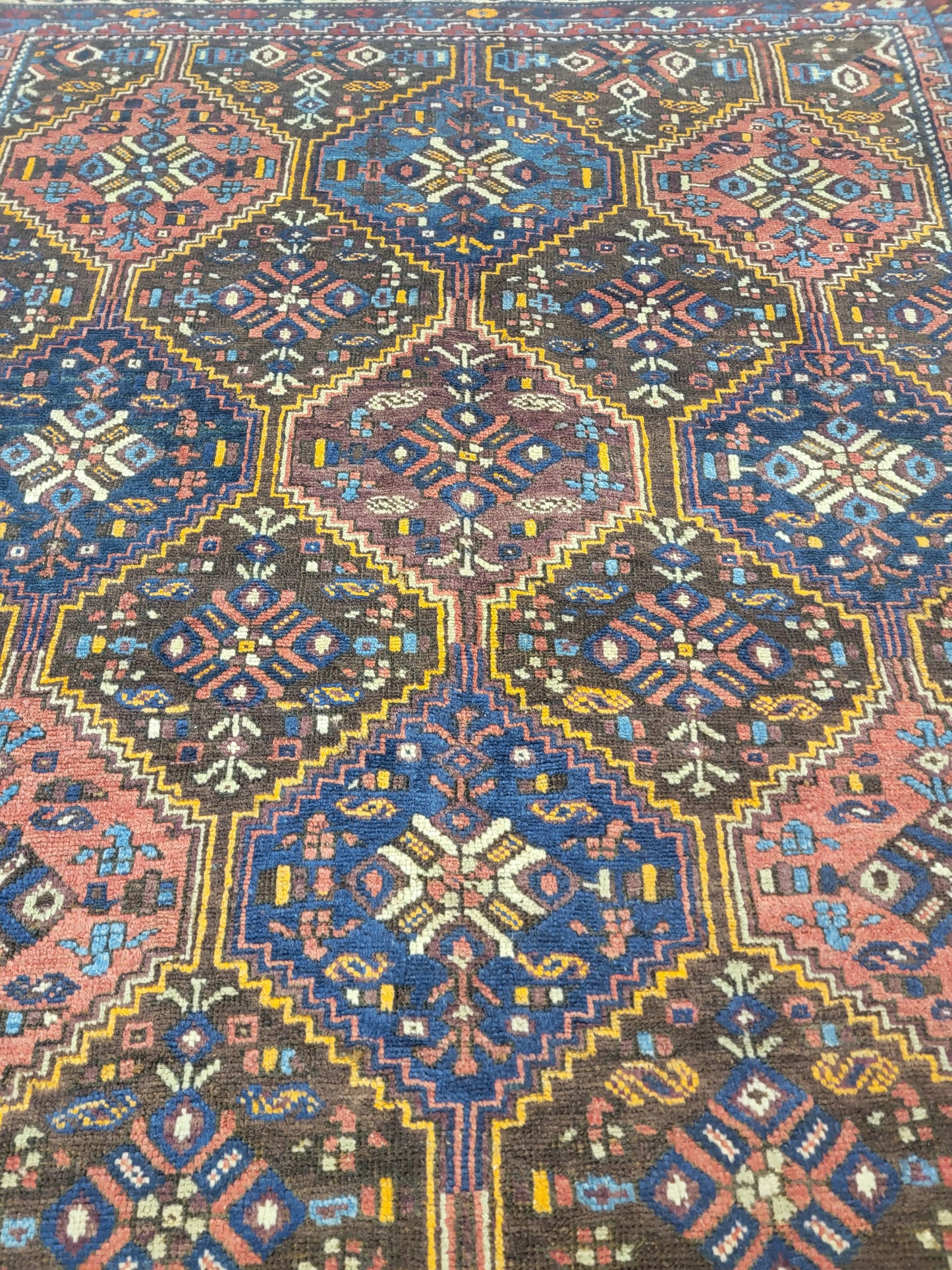 Hand-Knotted Wool Afshar 4'10" x 6'4"