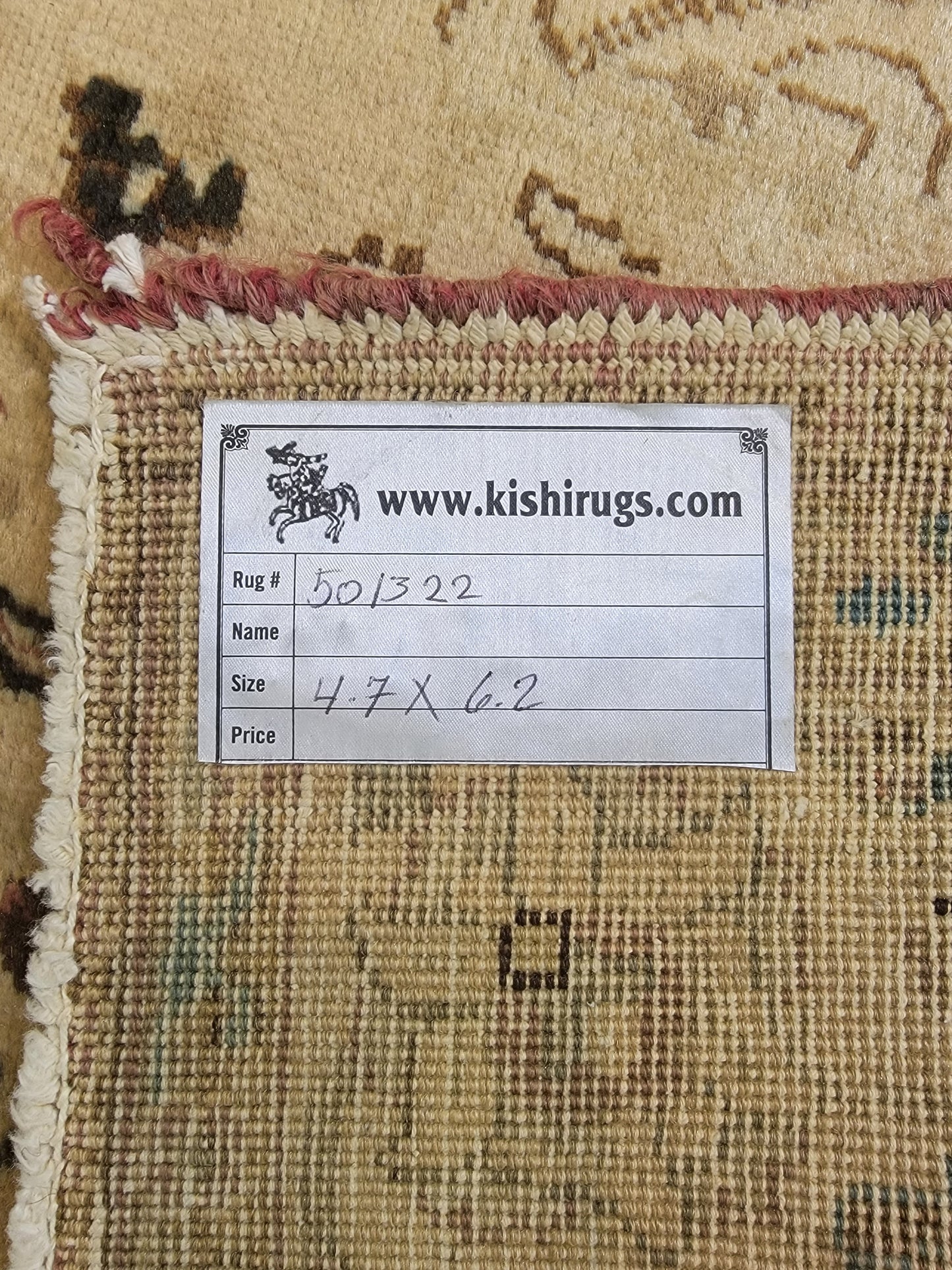 Hand-Knotted Wool Rug Tabriz 4'7" x 6'2"