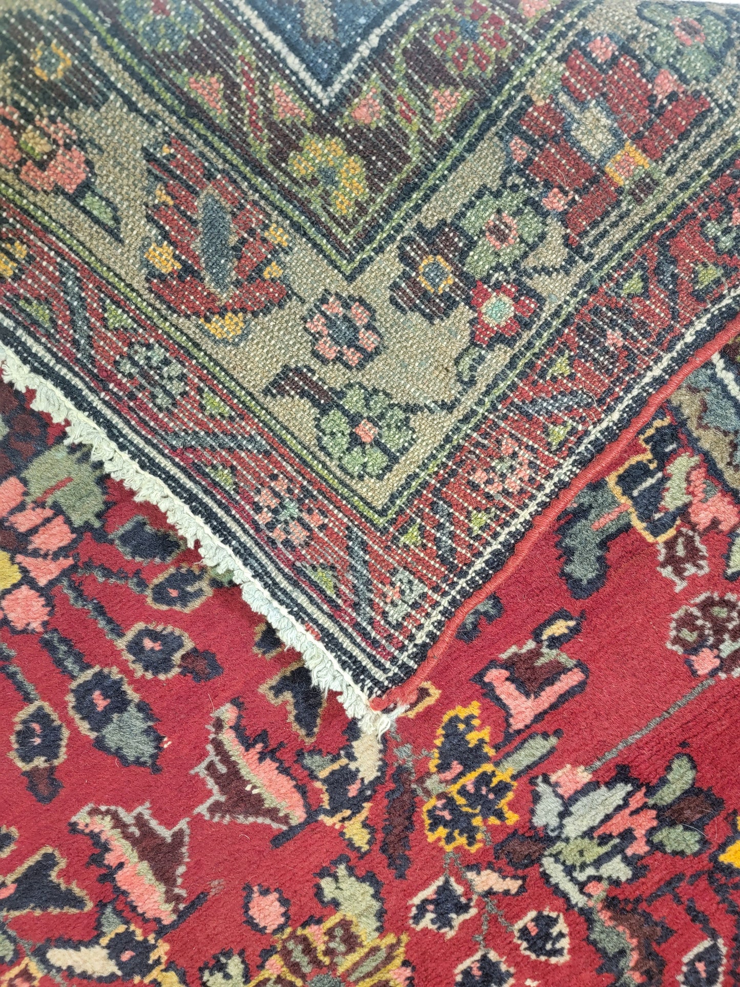 Hand-Knotted Wool Runner Hamedan 3'6" x 9'11"