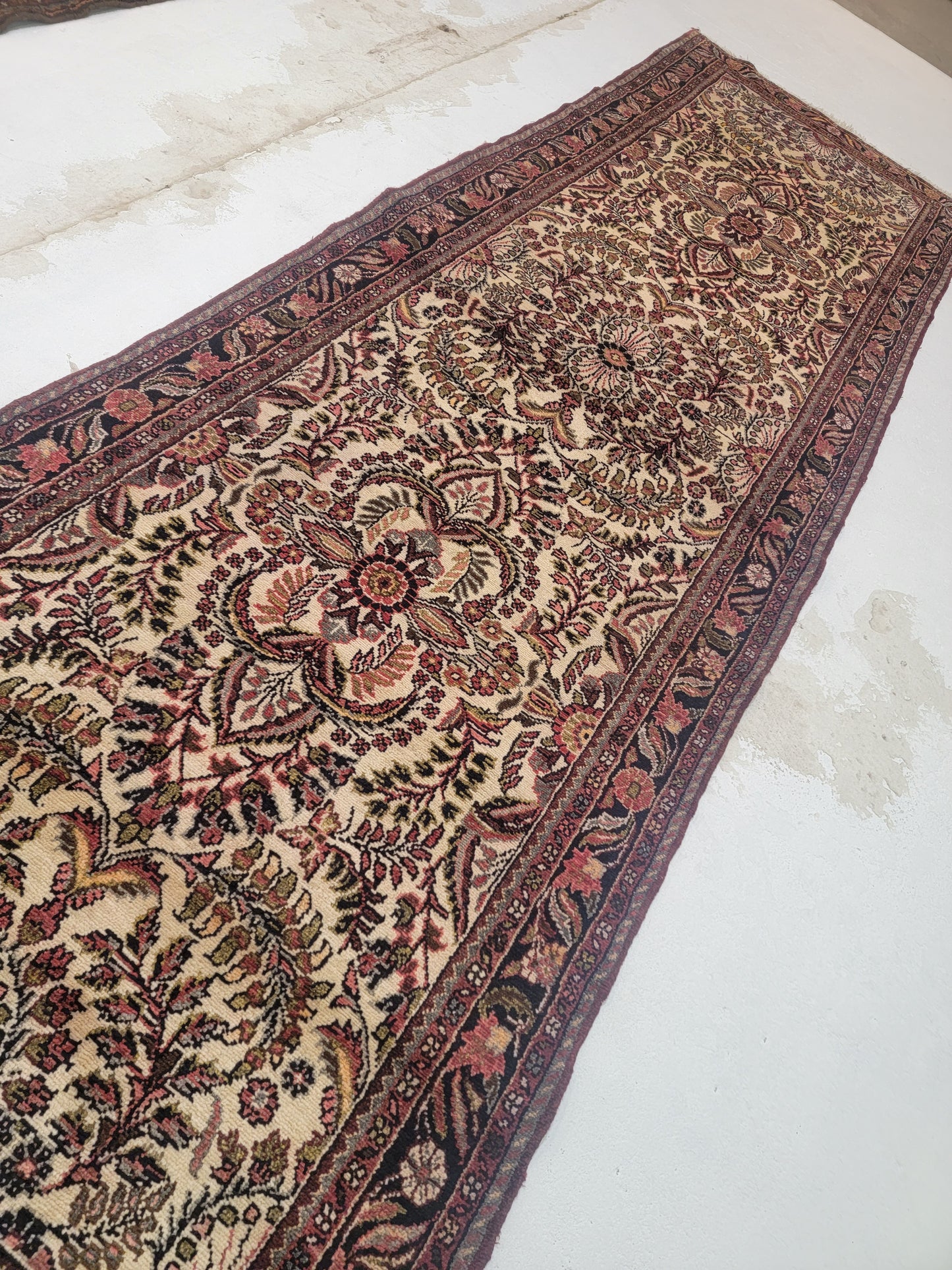 Hand-Knotted Wool Runner Hamedan Rudbar 3'8" x 11'4"