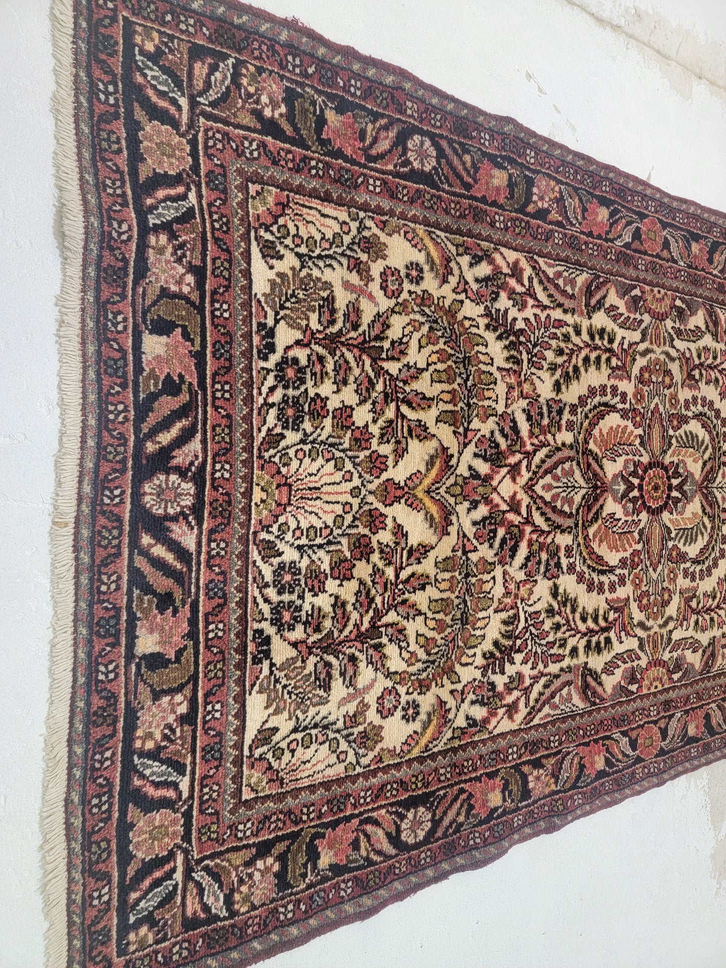 Hand-Knotted Wool Runner Hamedan Rudbar 3'8" x 11'4"