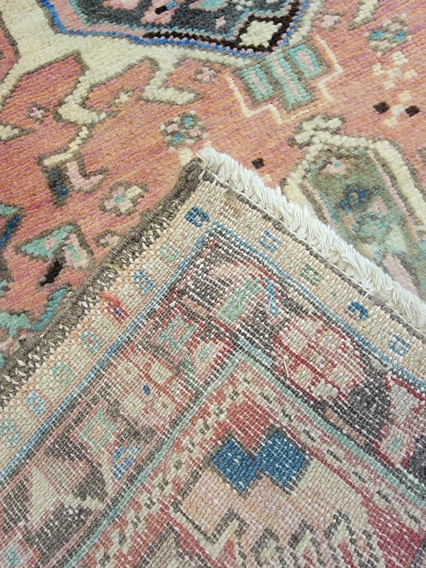 Hand-Knotted Wool Runner Heriz Karajeh 2'10" x 9'5"