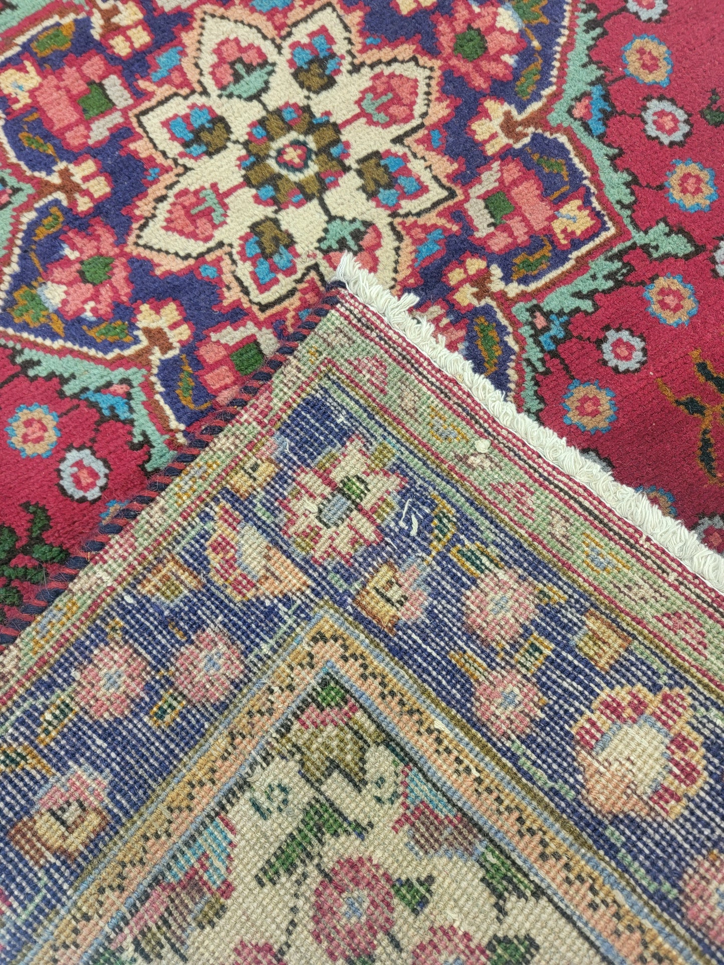 Hand-Knotted Wool Runner Tabriz 2'10" x 11'2"