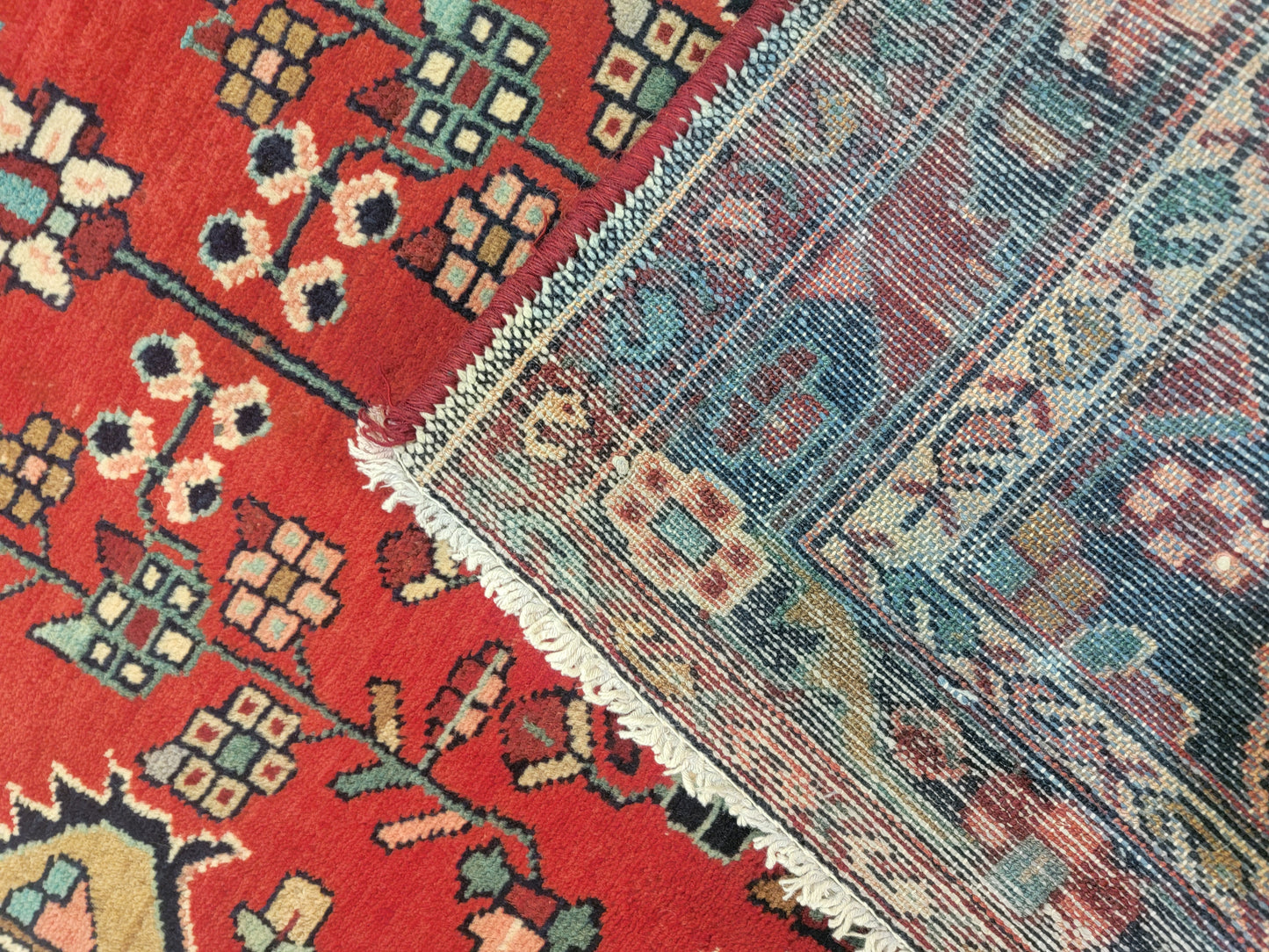 Hand-Knotted Wool Runner Hamedan 3'2" x 10'5"