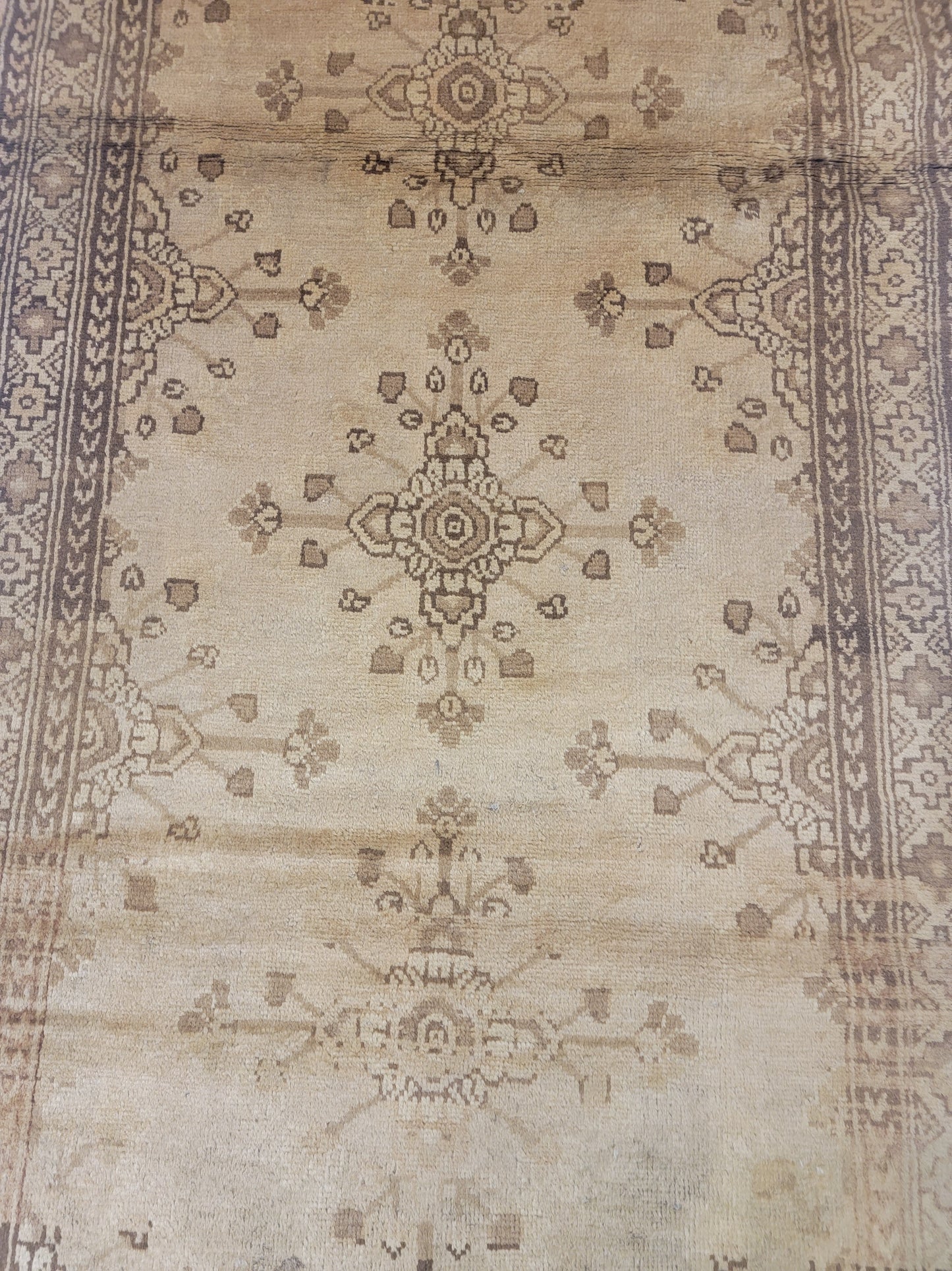 Hand-Knotted Wool Runner Hamedan 3'3" x 10'1"