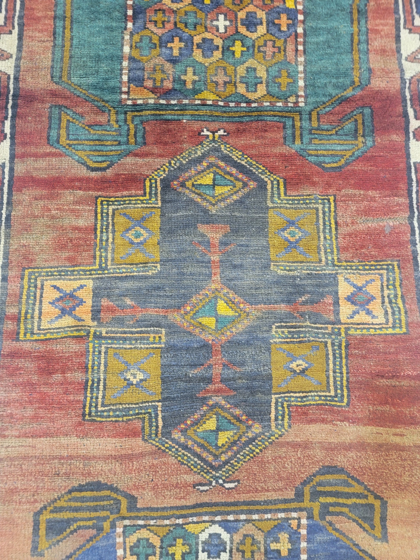 Hand-Knotted Wool Runner Meshkin 3' x 13'