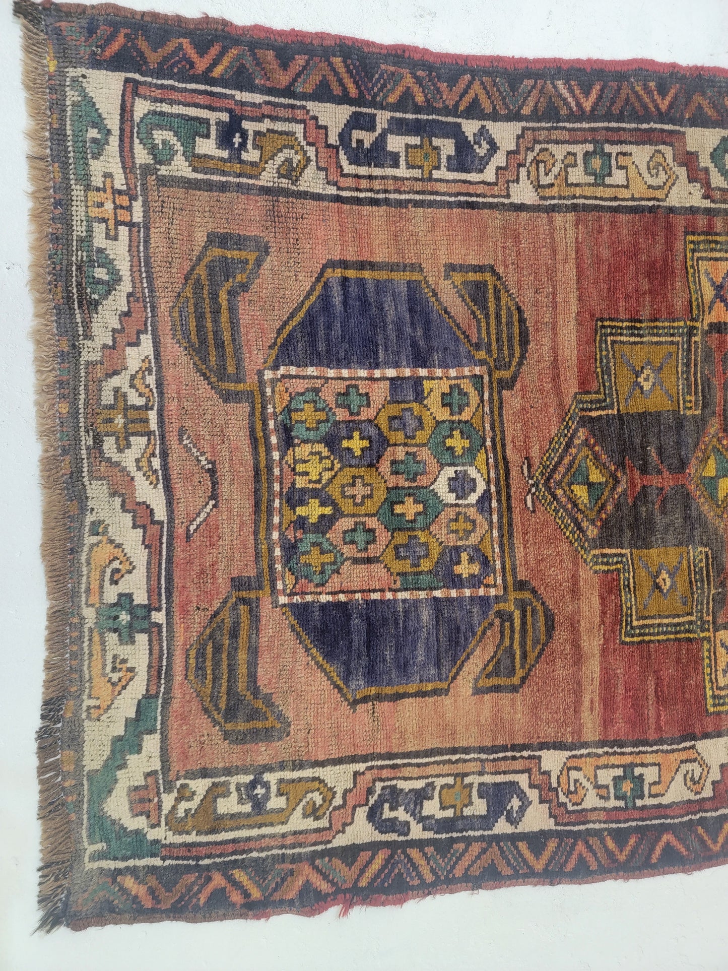Hand-Knotted Wool Runner Meshkin 3' x 13'
