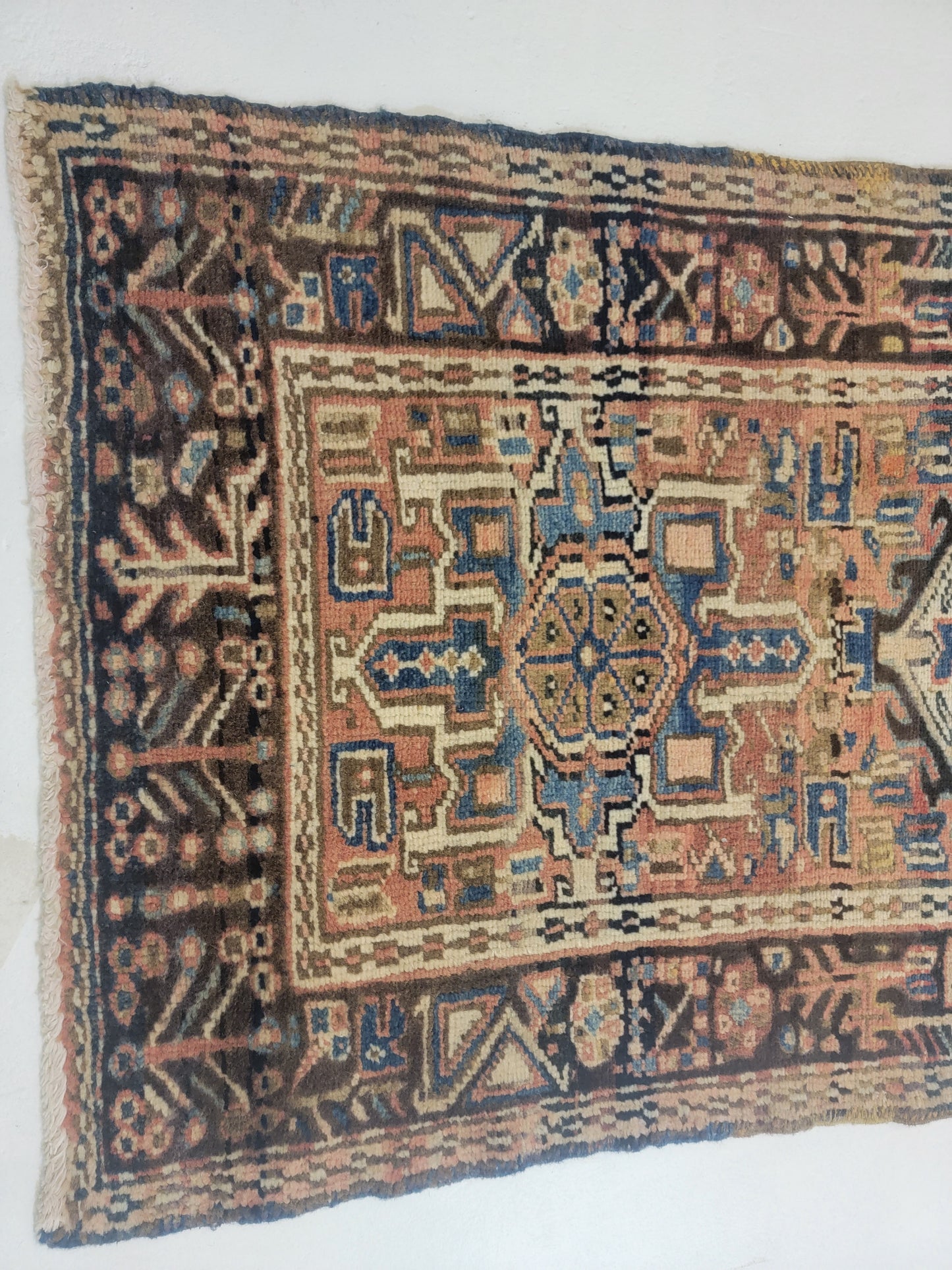 Hand-Knotted Wool Runner Heriz Karajeh 2'8" x 9'4"