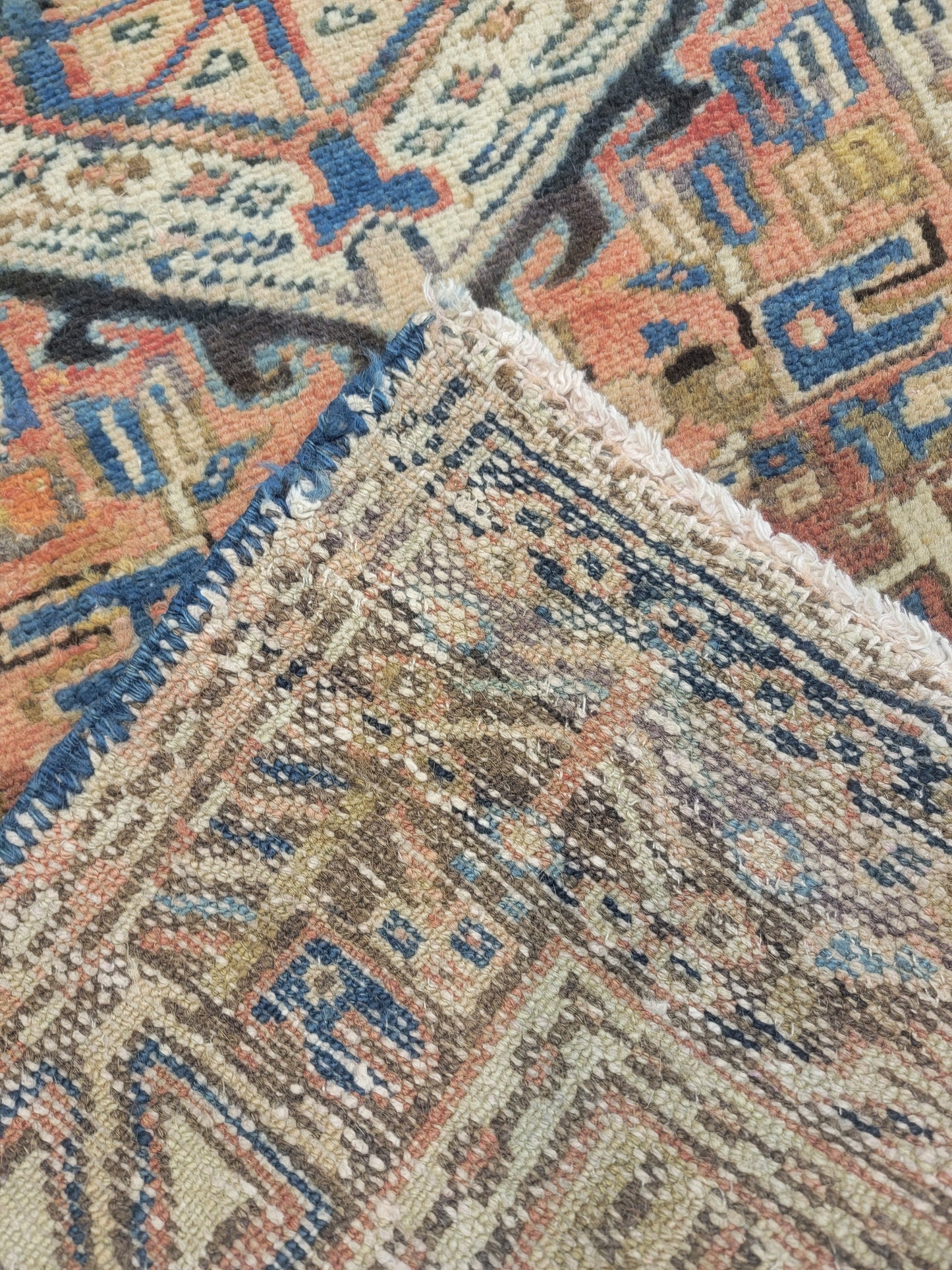 Hand-Knotted Wool Runner Heriz Karajeh 2'8" x 9'4"