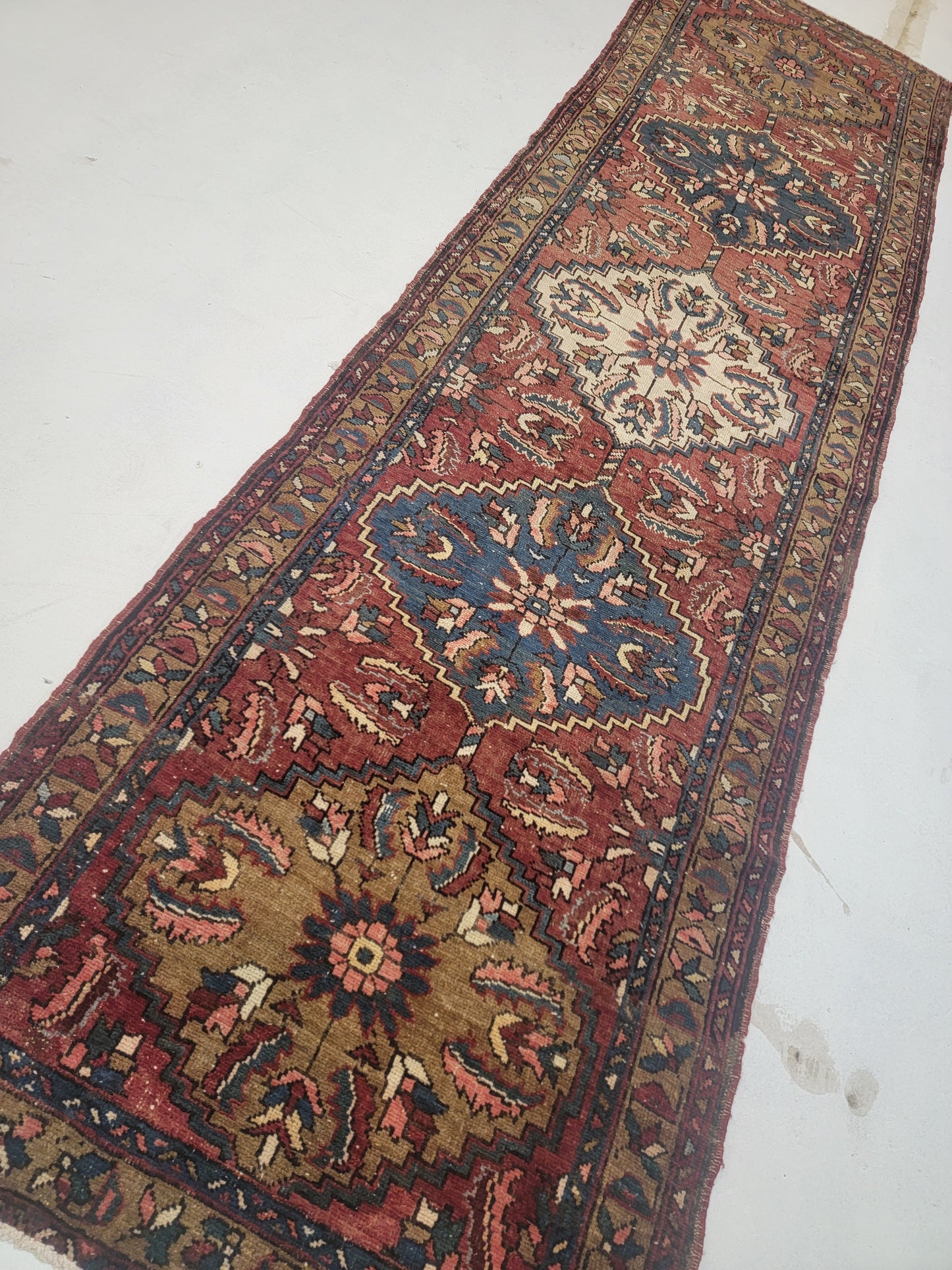Hand-Knotted Wool Gallery Size Meshkin 3'3" x 10'10"