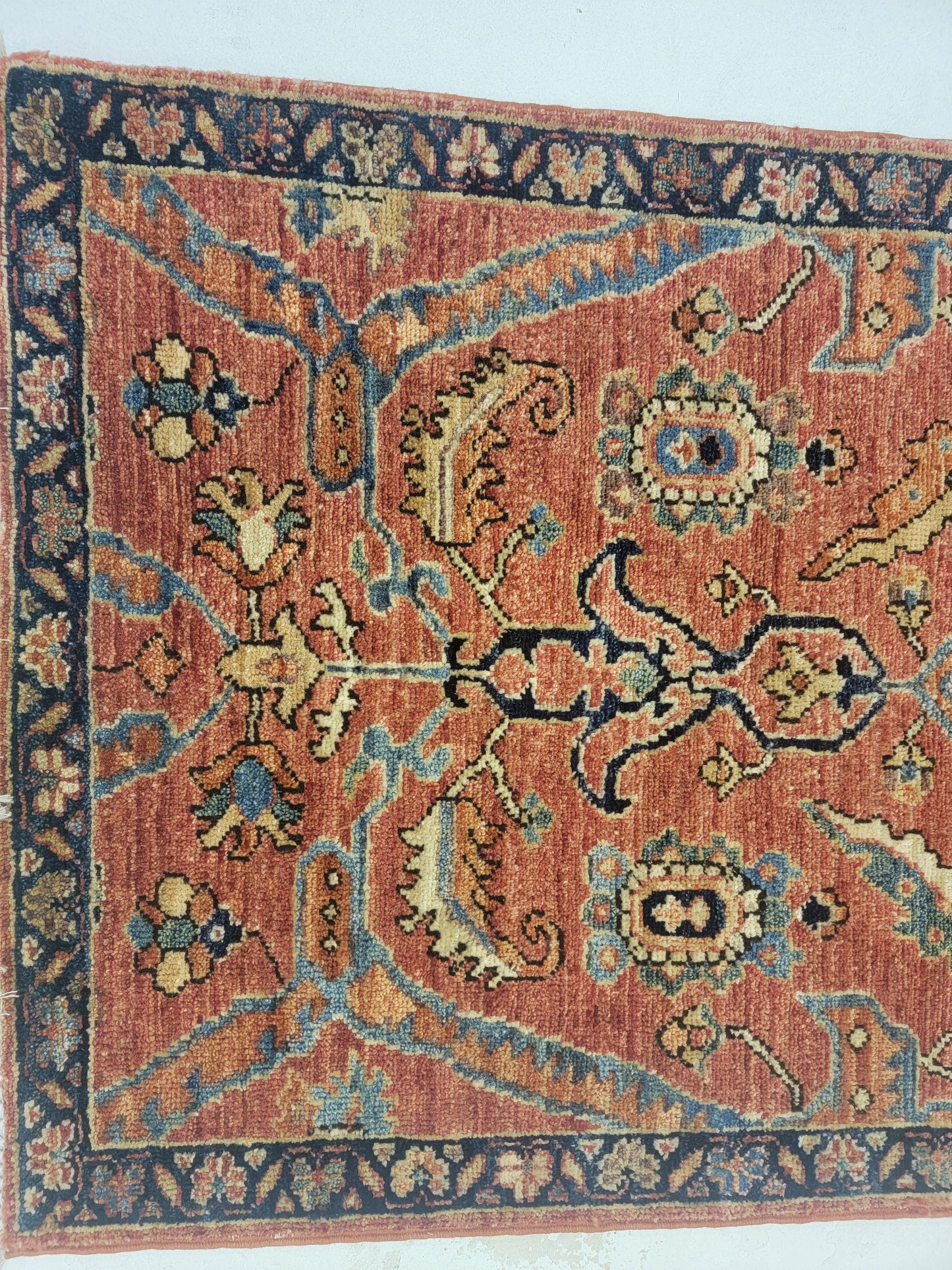 Hand-Knotted Wool Runner Heriz 2'3" x 5'10"