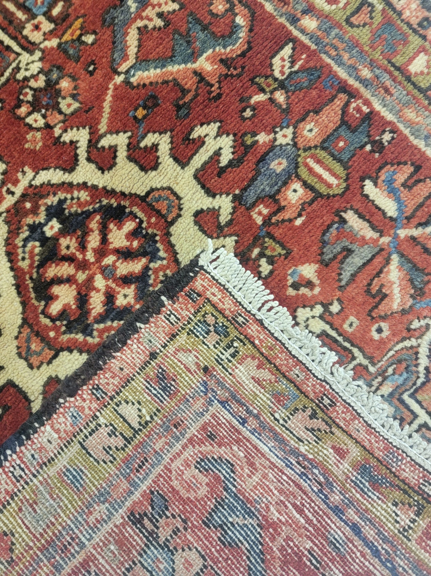 Hand-Knotted Wool Runner Heriz Karajeh 2'2" x 5'10"