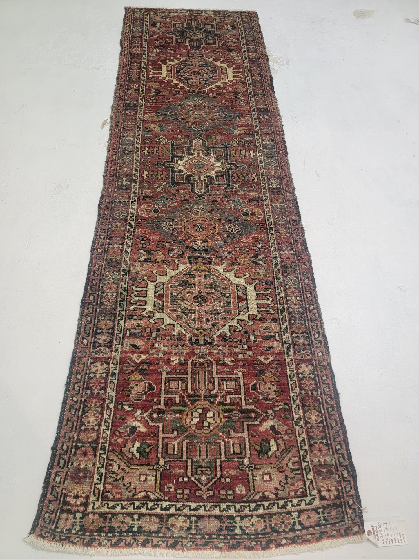 Hand-Knotted Wool Gallery Size Heriz Karajeh 2'8" x 8'4"