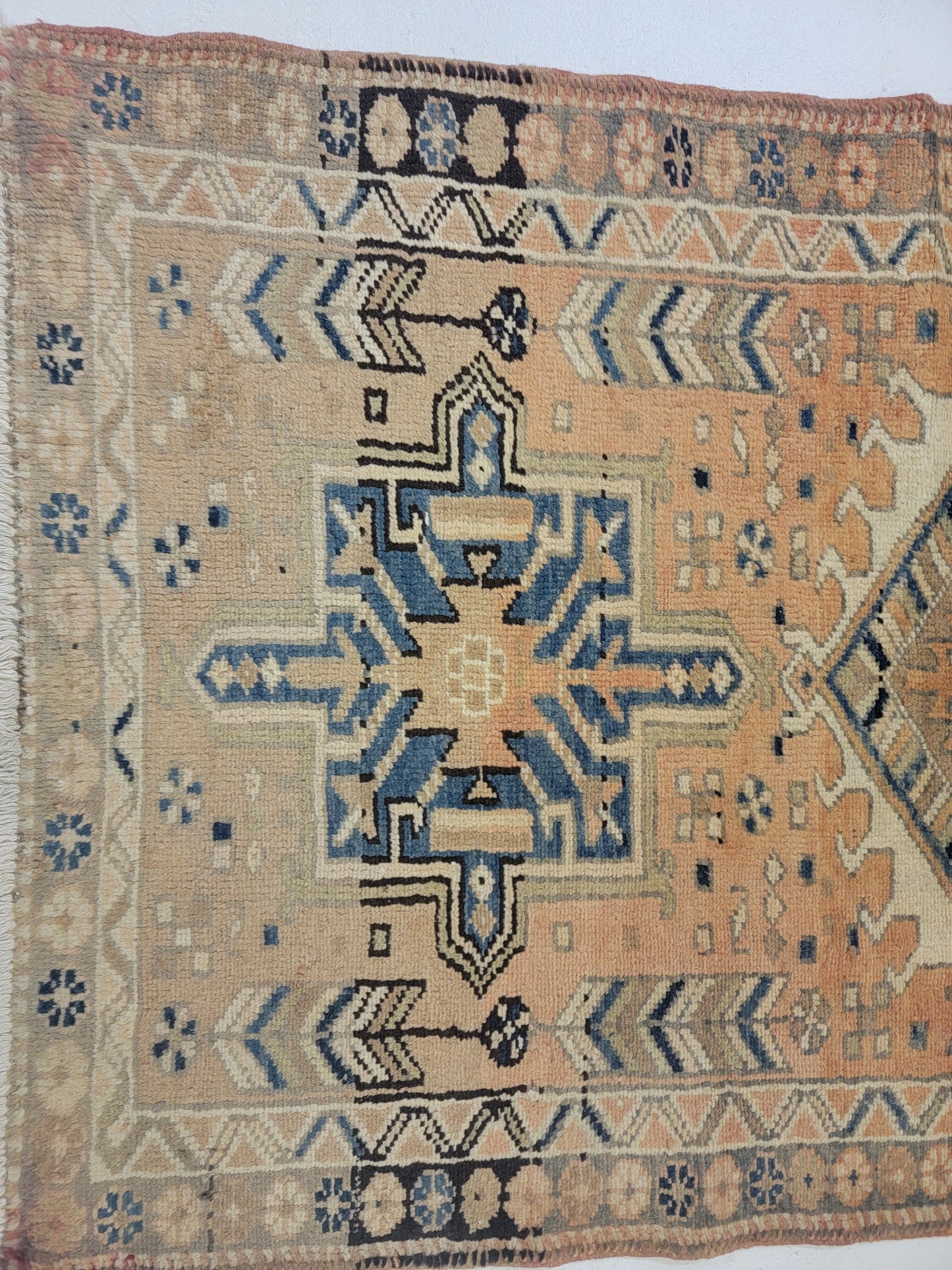 Hand-Knotted Wool Gallery Size Heriz Karajeh 2'10" x 10'9"