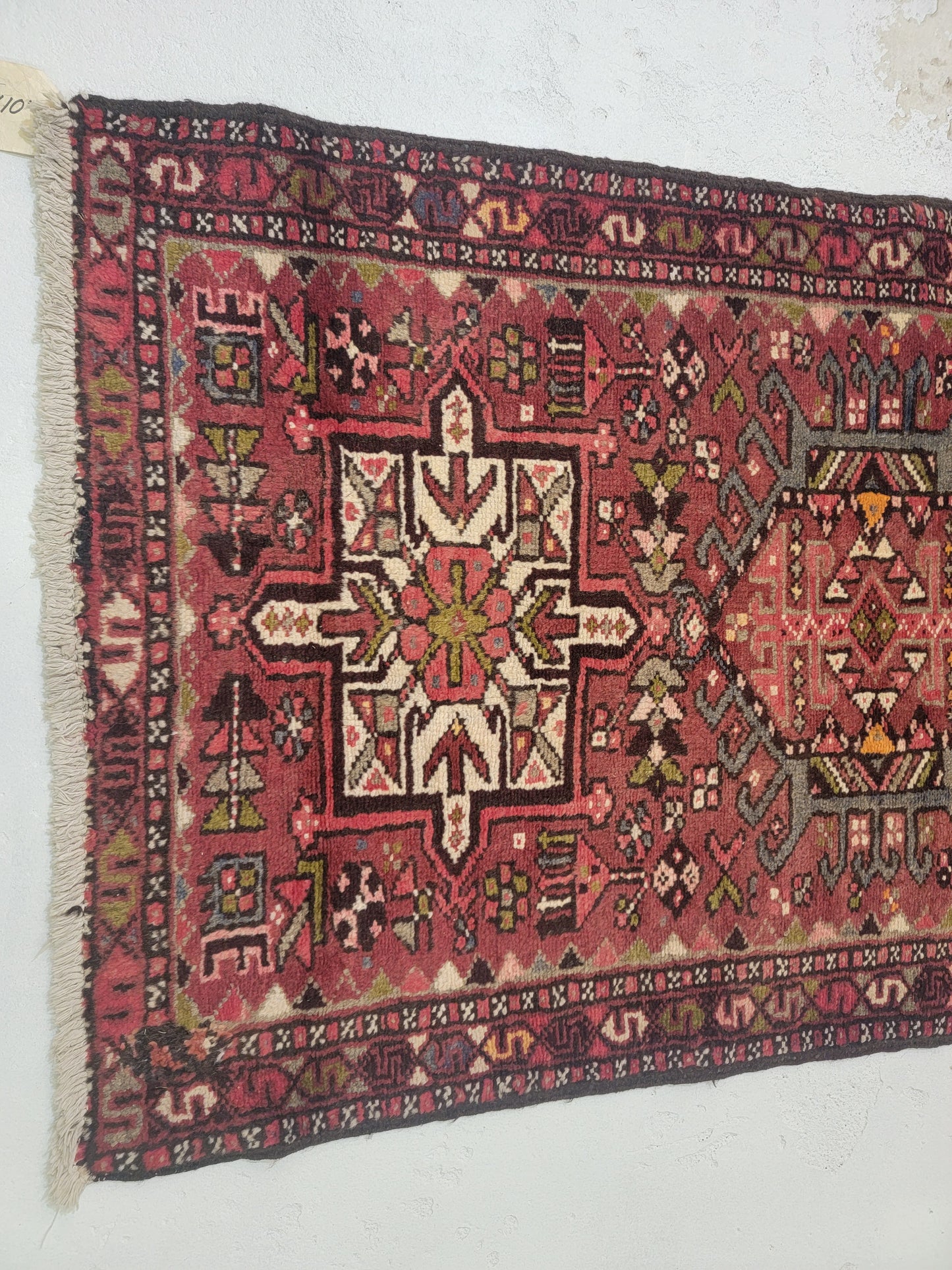 Hand-Knotted Wool Gallery Size Heriz Karajeh 2'9" x 13'