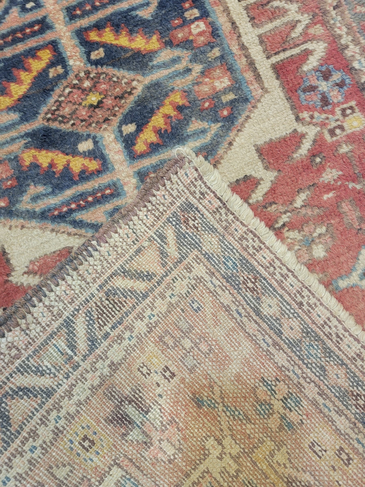 Hand-Knotted Wool Gallery Size Heriz Karajeh 3'3" x 9'7"