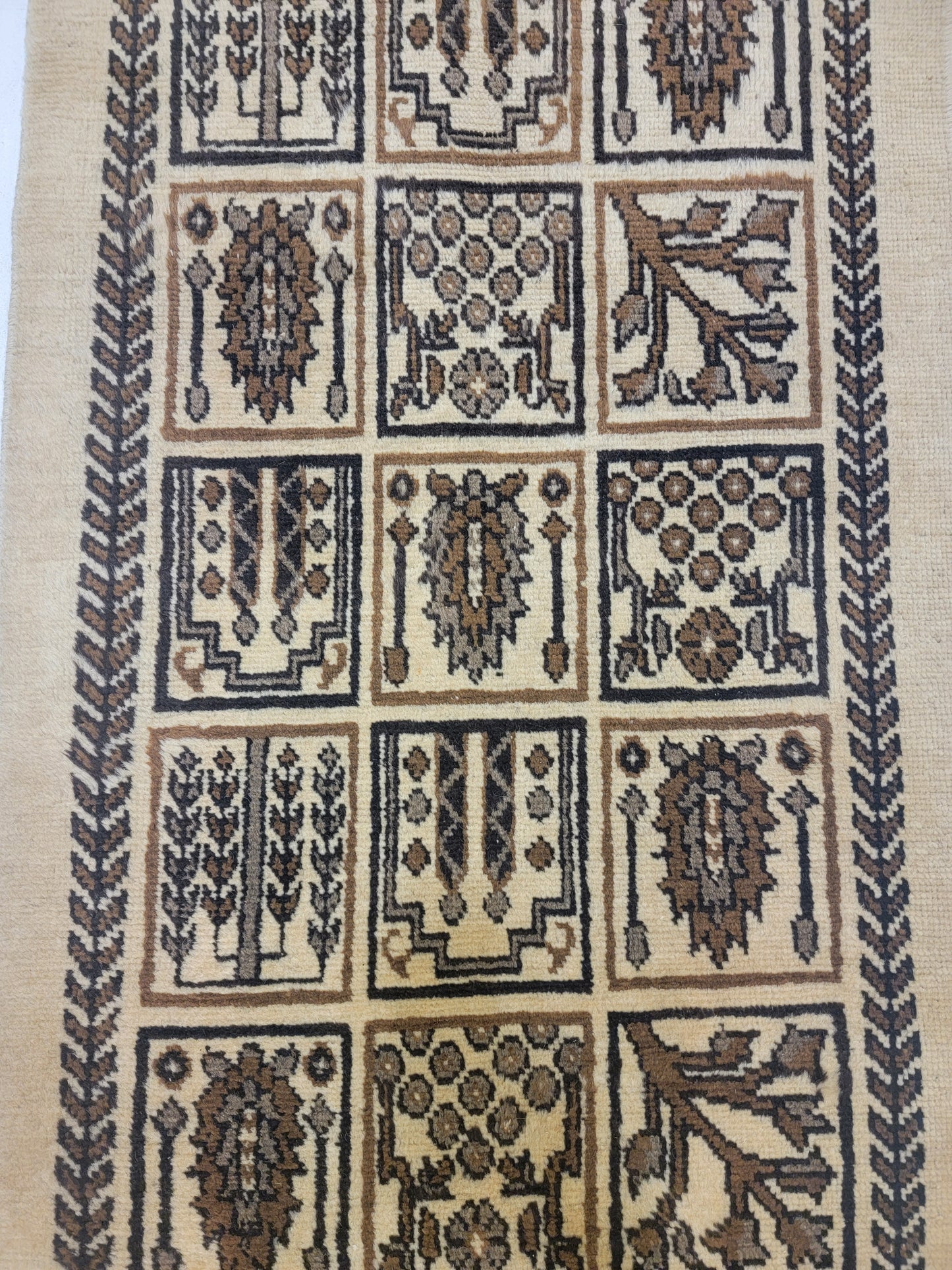 Hand-Knotted Wool Runner Tabriz 2'5" x 10'7"