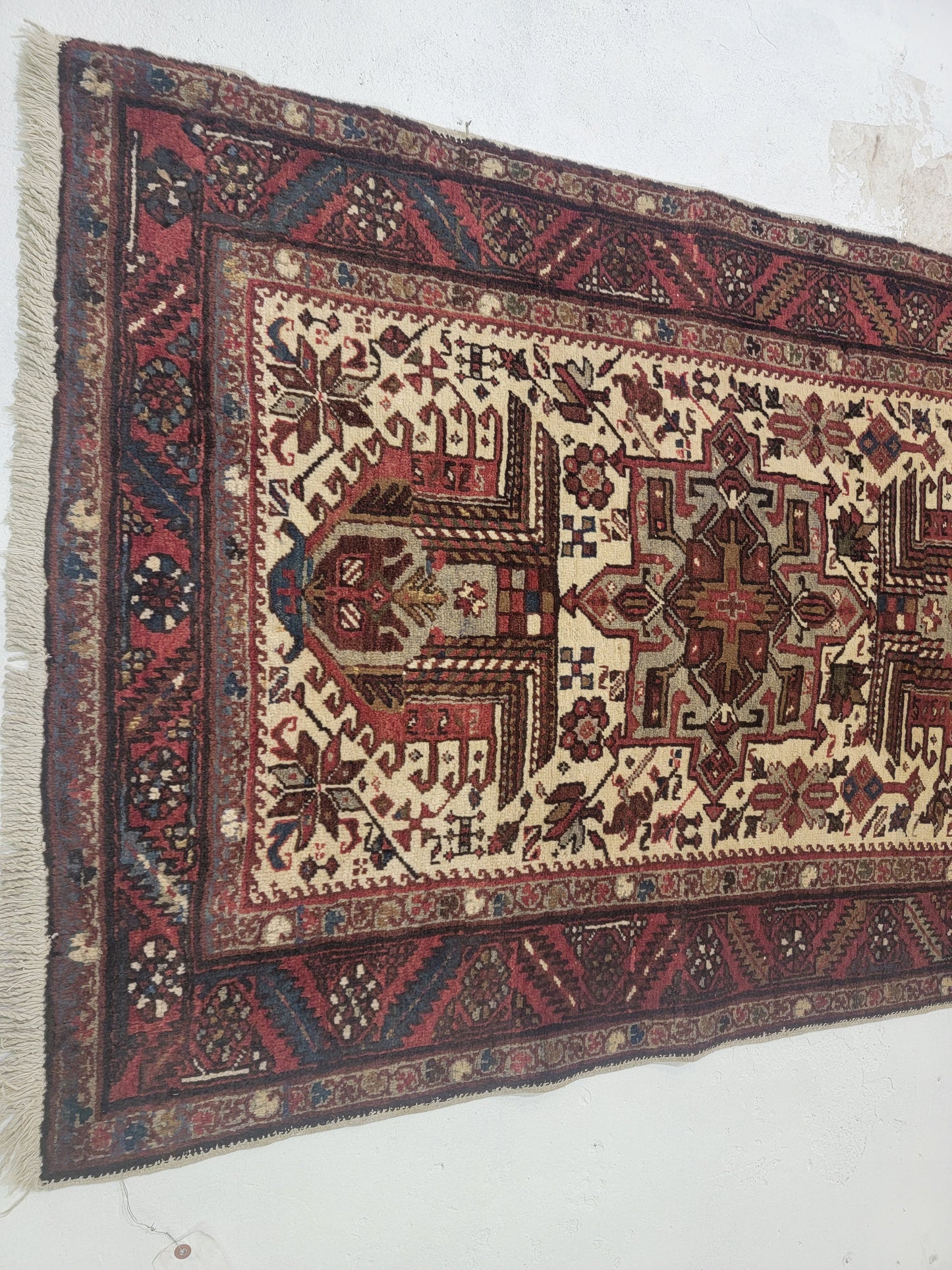 Hand-Knotted Wool Gallery Size Heriz 3'3" x 10'10"