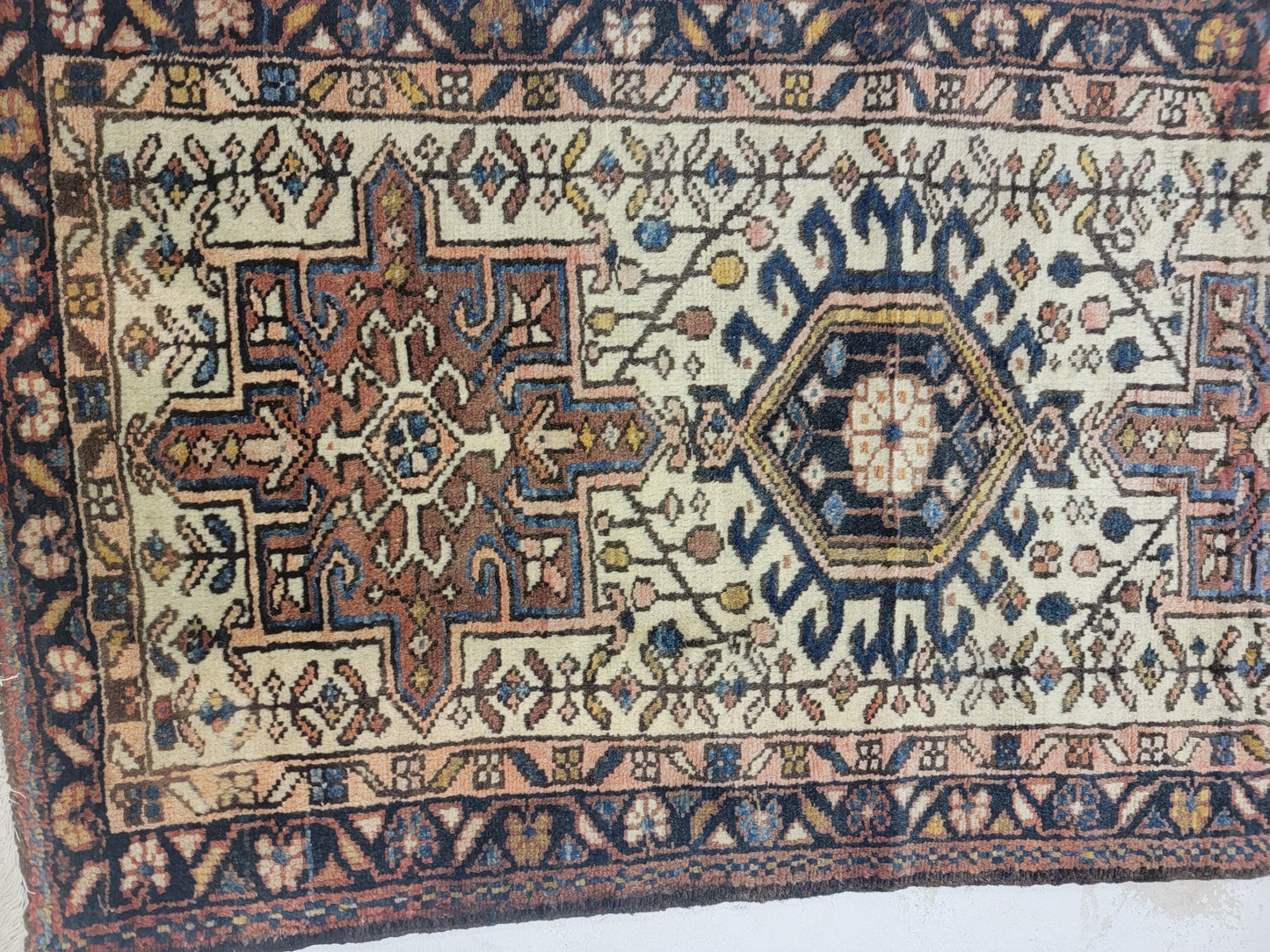 Hand-Knotted Wool Gallery Size Heriz Karajeh 2'10" x 10'9"