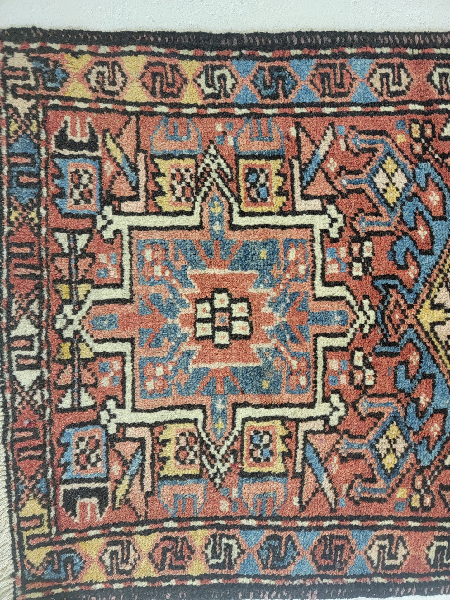 Hand-Knotted Wool Gallery Size Heriz Karajeh 2'2" x 11'10"