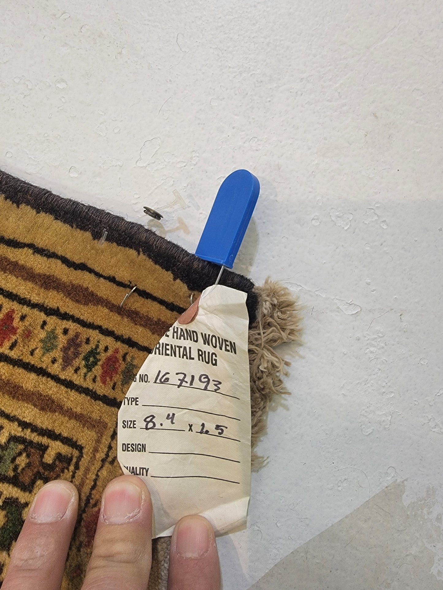 Hand-Knotted Wool Runner Turkmen 1'5" x 8'4"