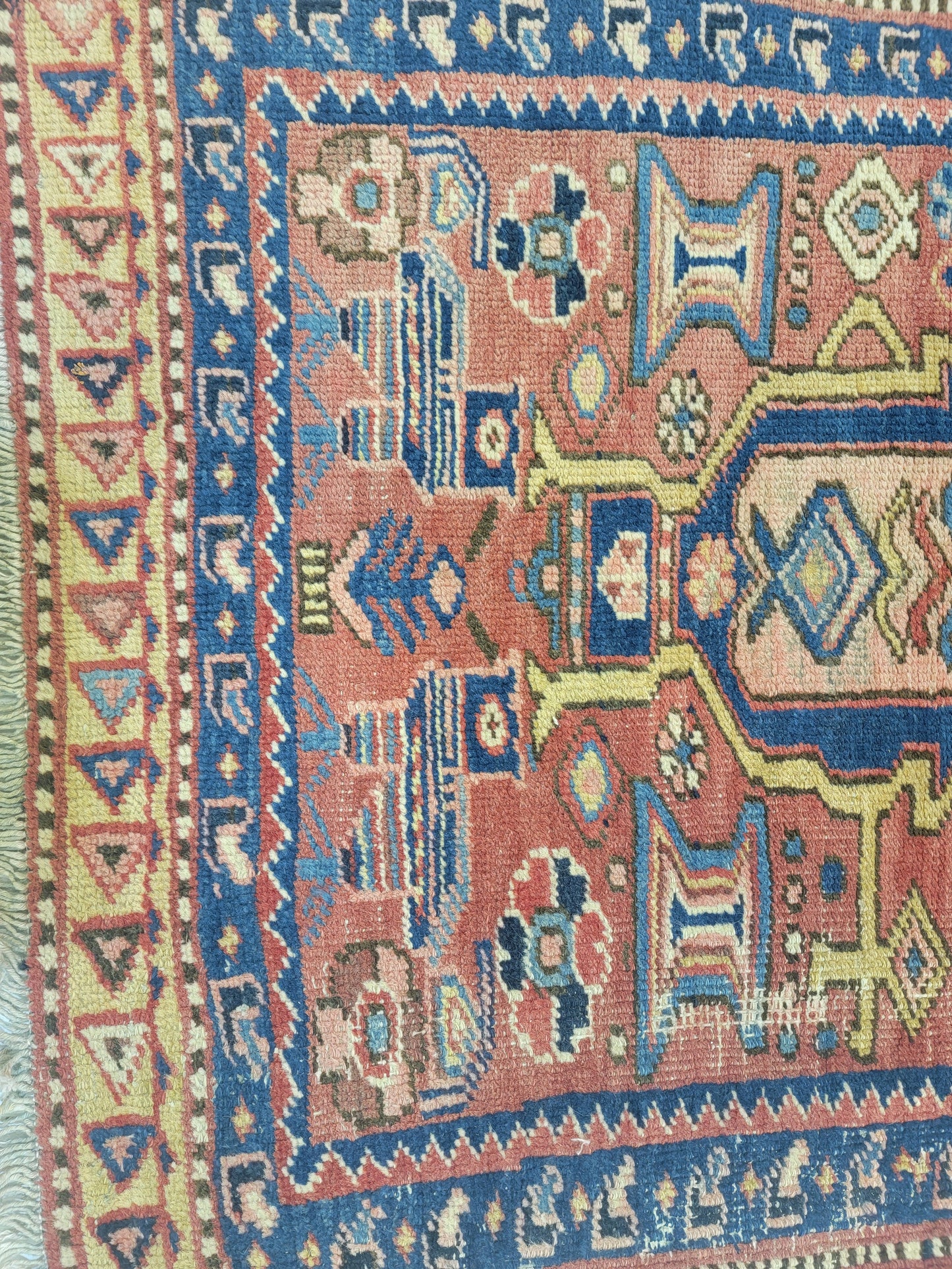 Hand-Knotted Wool Gallery Size Heriz 2'8" x 10'5"
