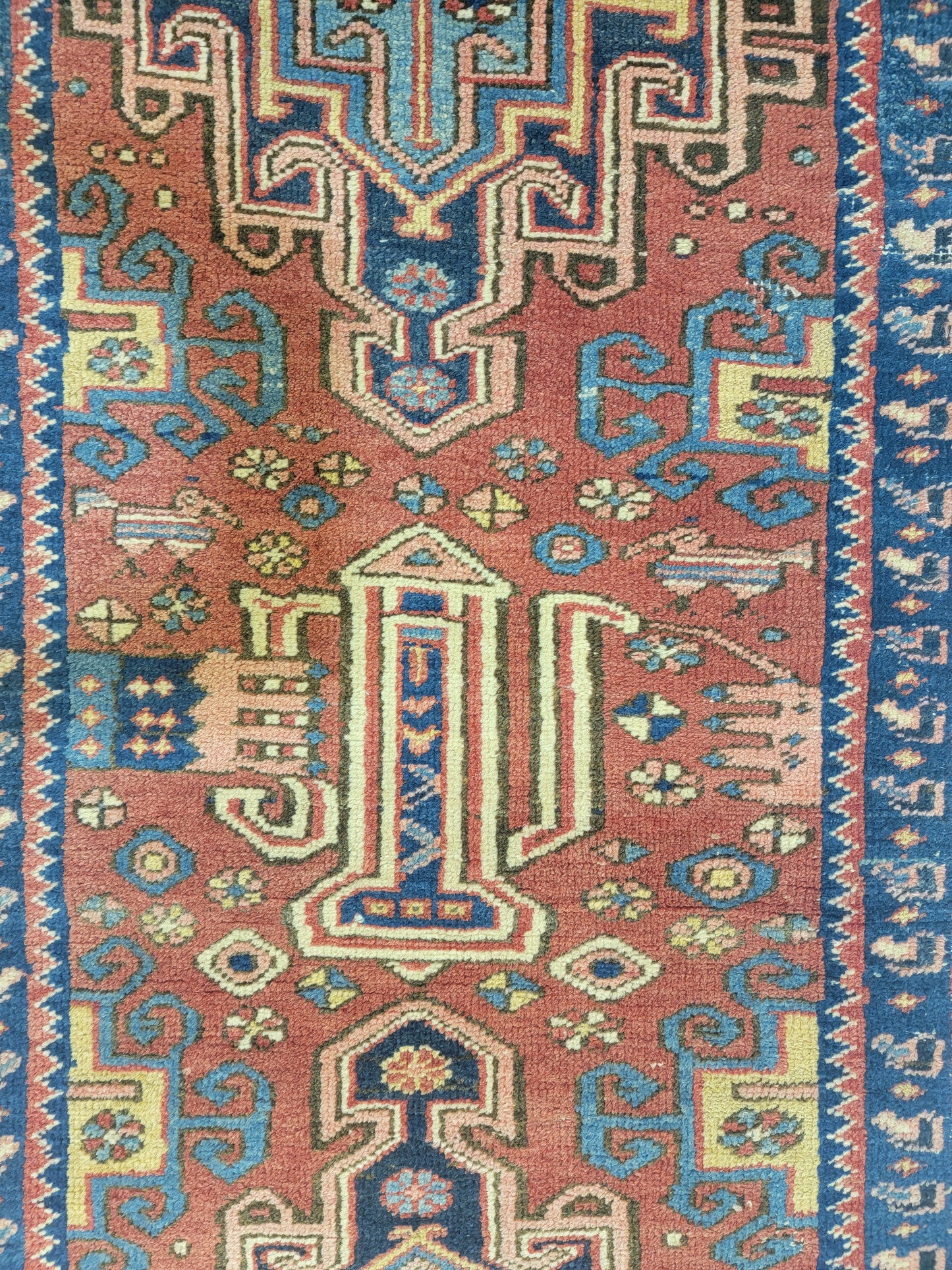 Hand-Knotted Wool Gallery Size Heriz 2'8" x 10'5"