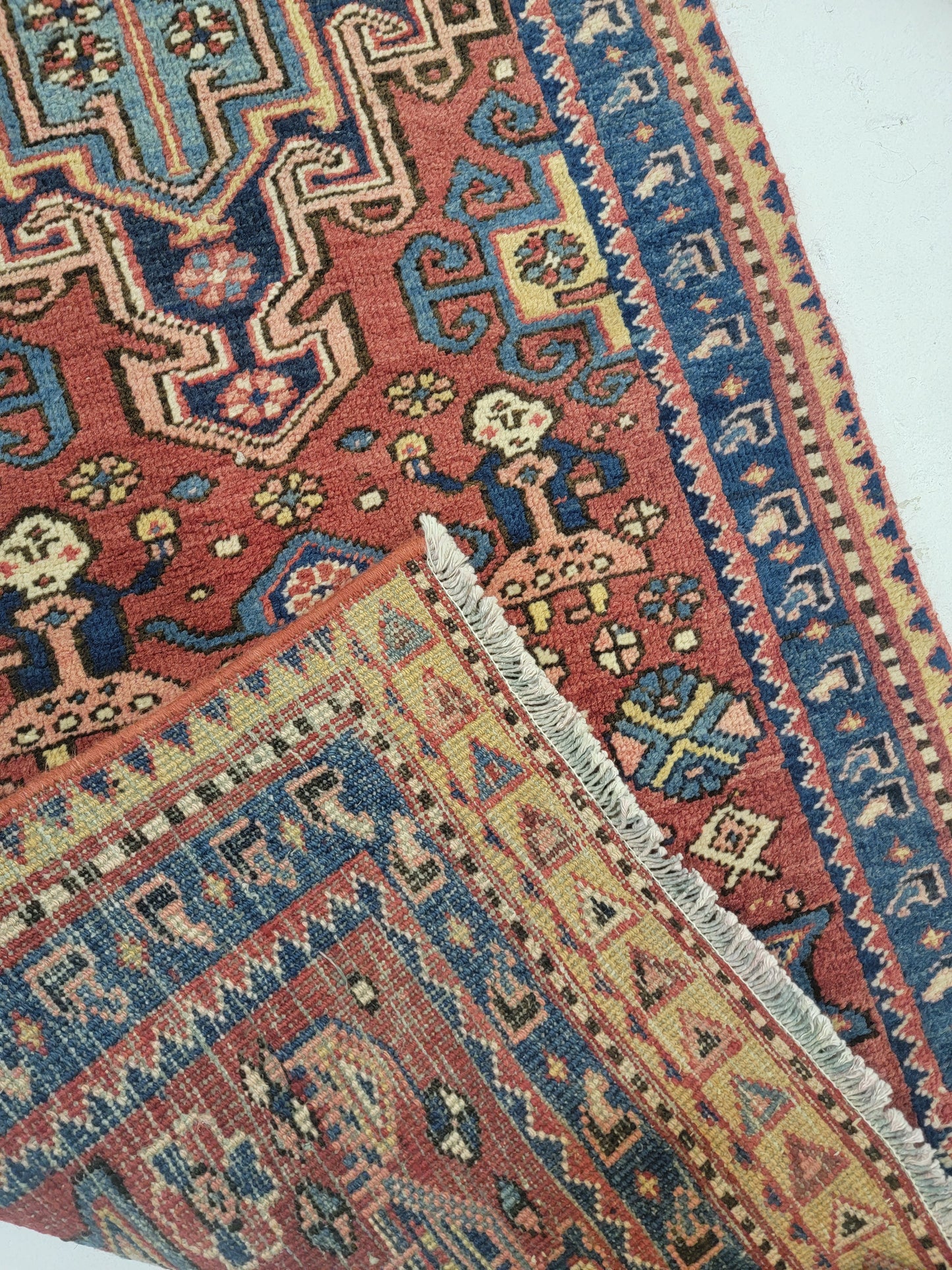 Hand-Knotted Wool Gallery Size Heriz 2'8" x 10'5"
