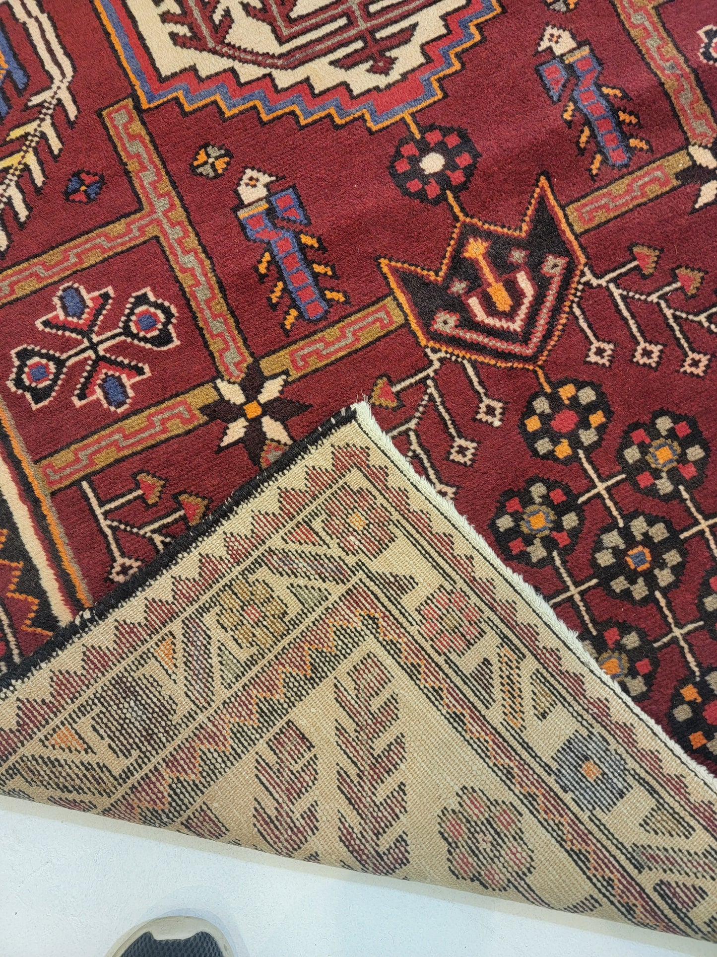 Hand-Knotted Wool Gallery Size Saveh 3'6" x 9'10"