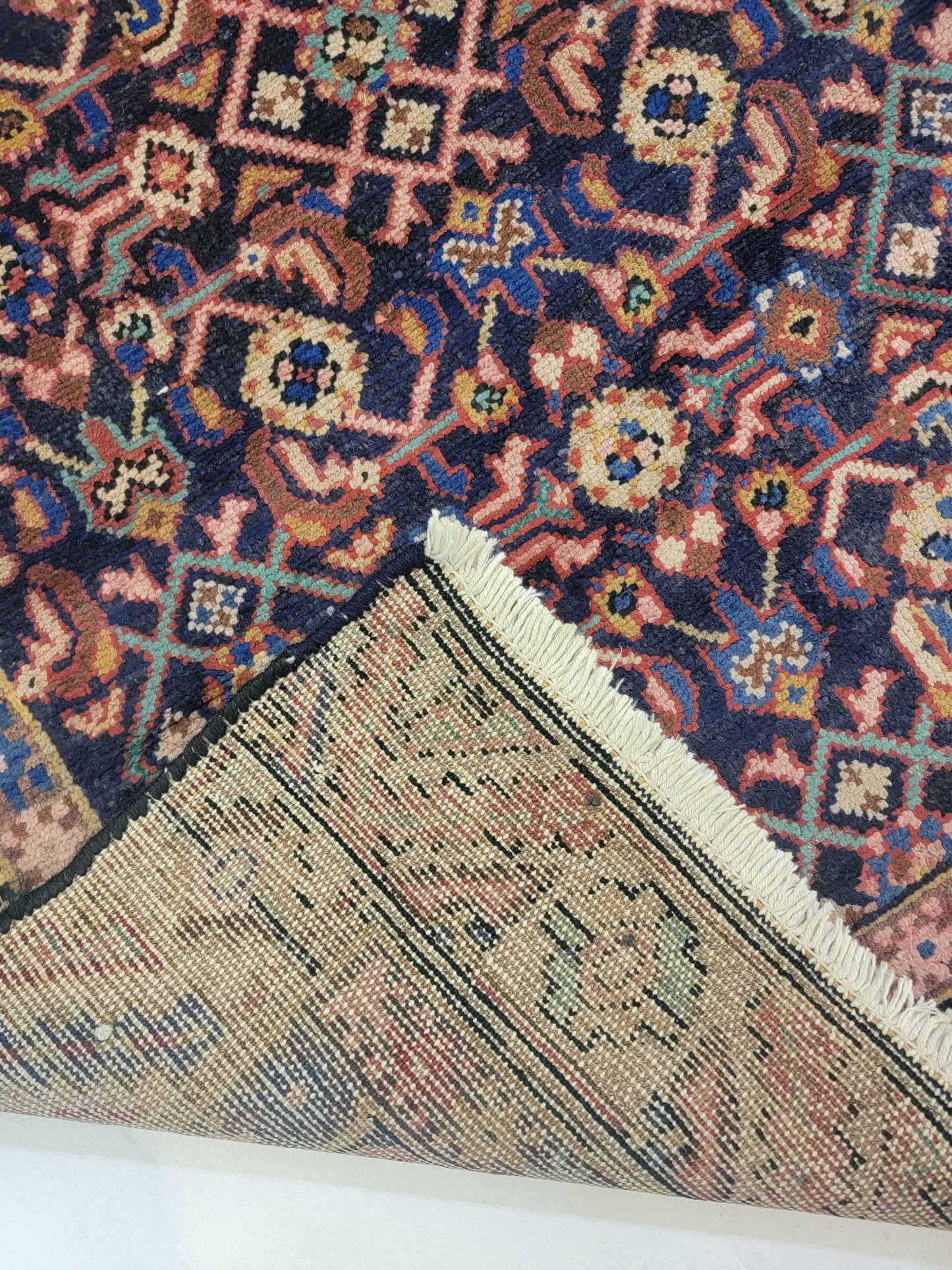 Hand-Knotted Wool Gallery Size Saveh 3'4" x 9'7"