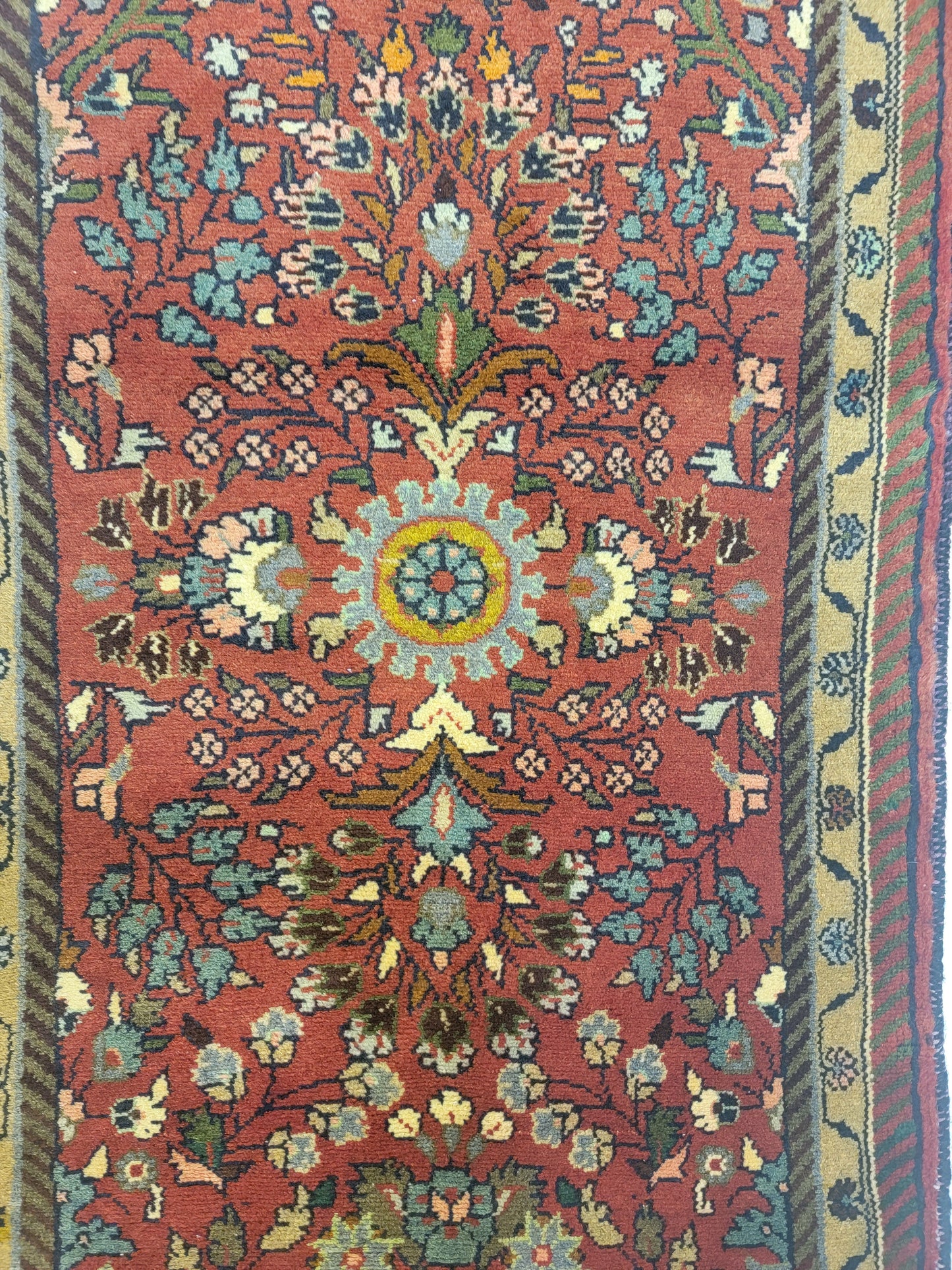 Hand-Knotted Wool Runner Hamedan 2'5" x 9'10"
