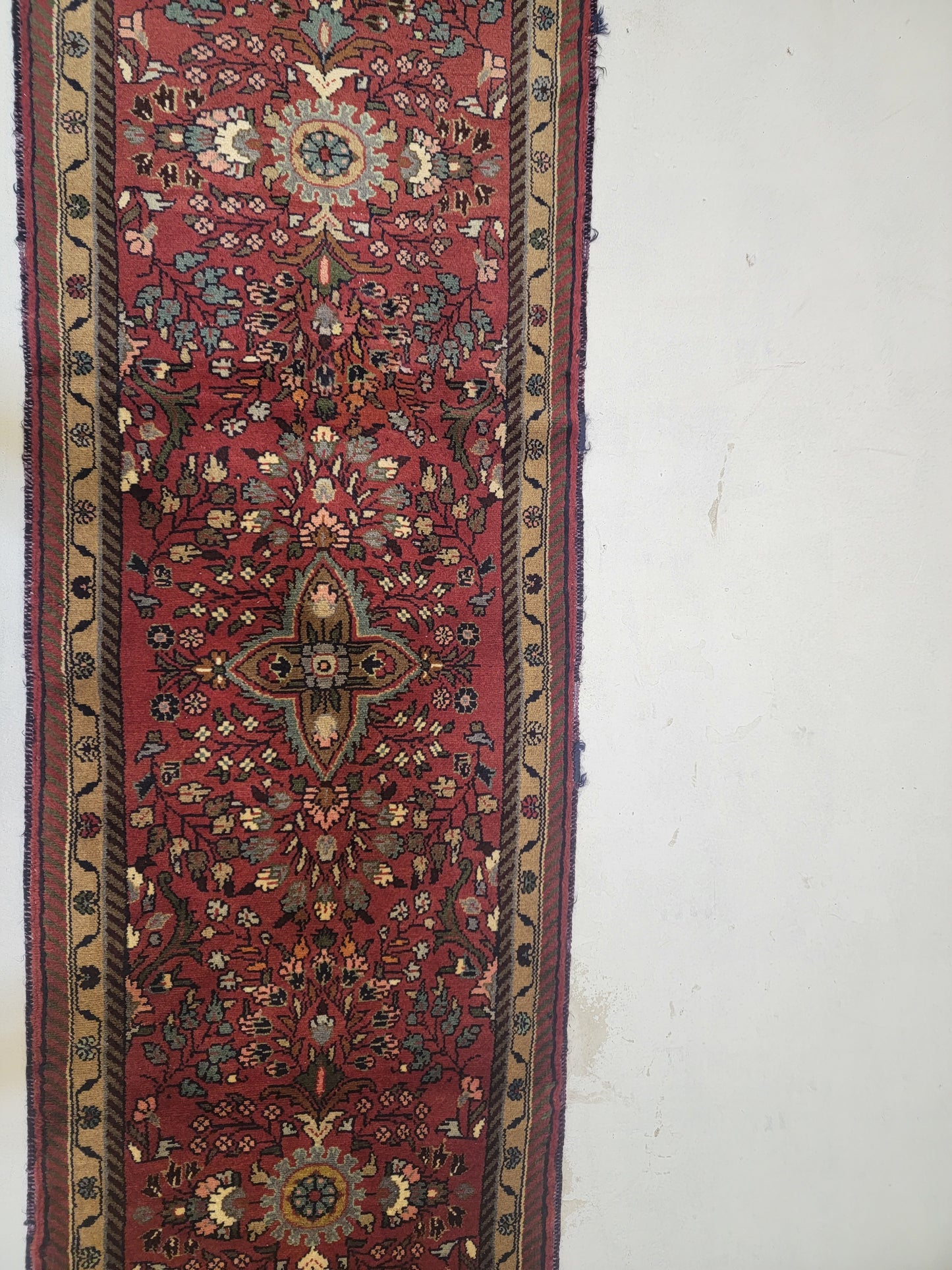 Hand-Knotted Wool Runner Hamedan 2'5" x 9'10"