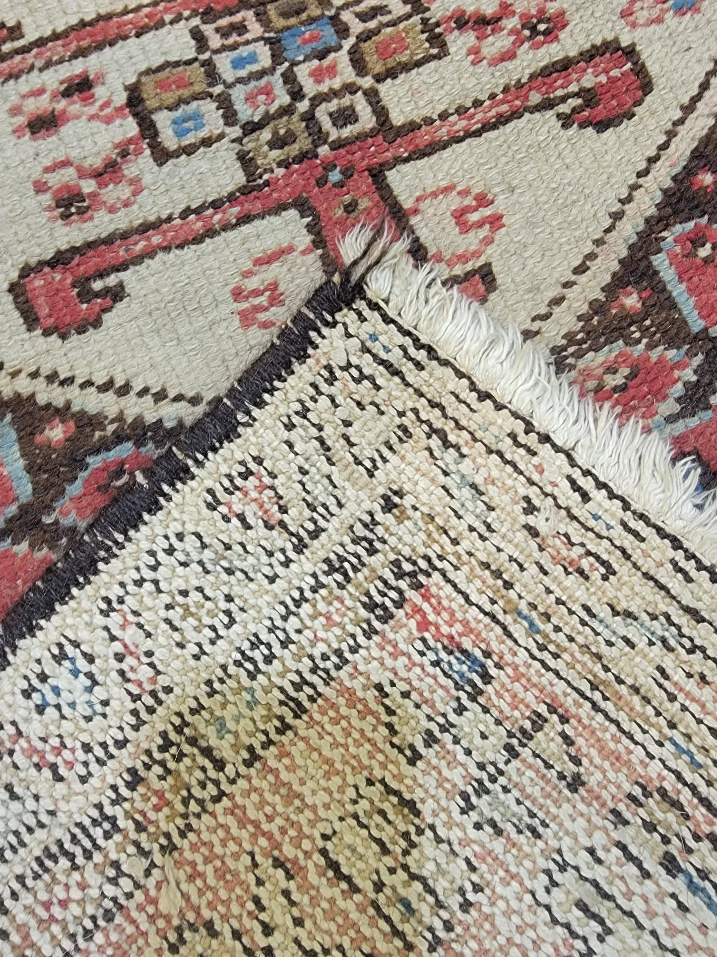 Hand-Knotted Wool Gallery Size Heriz Karajeh 2'6" x 10'7"