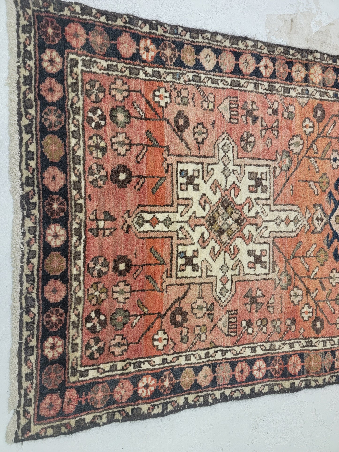 Hand-Knotted Wool Gallery Size Heriz Karajeh 2'10" x 10'6"