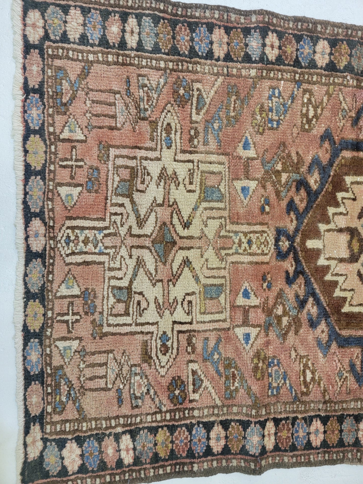 Hand-Knotted Wool Gallery Size Heriz Karajeh 2'9" x 10'8"