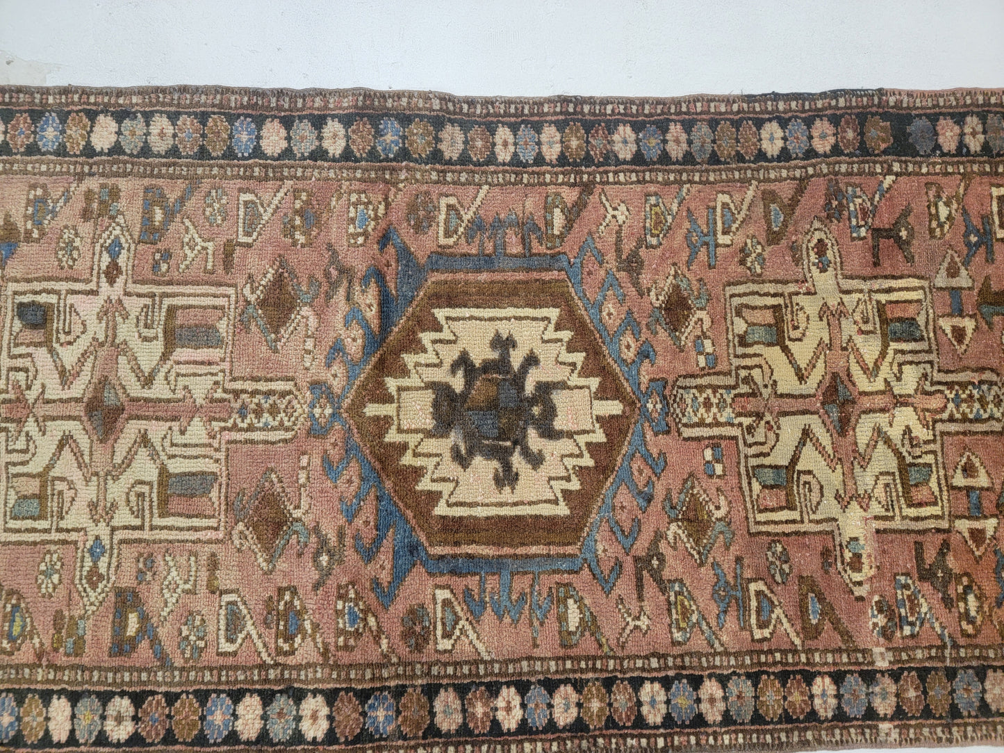 Hand-Knotted Wool Gallery Size Heriz Karajeh 2'9" x 10'8"
