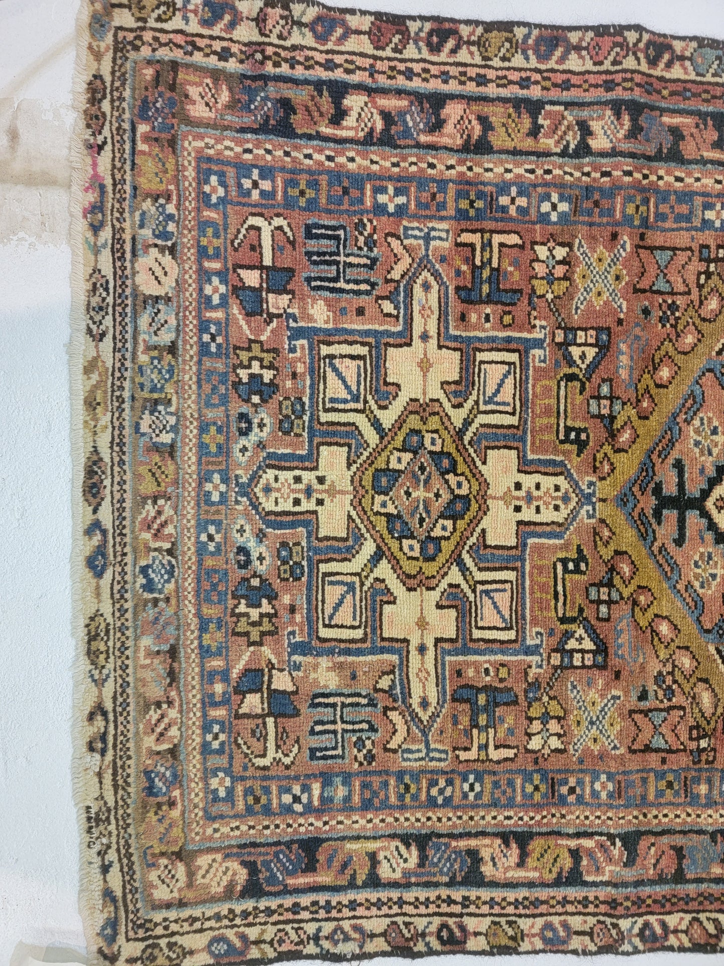 Hand-Knotted Wool Gallery Size Heriz Karajeh 2'10" x 10'9"