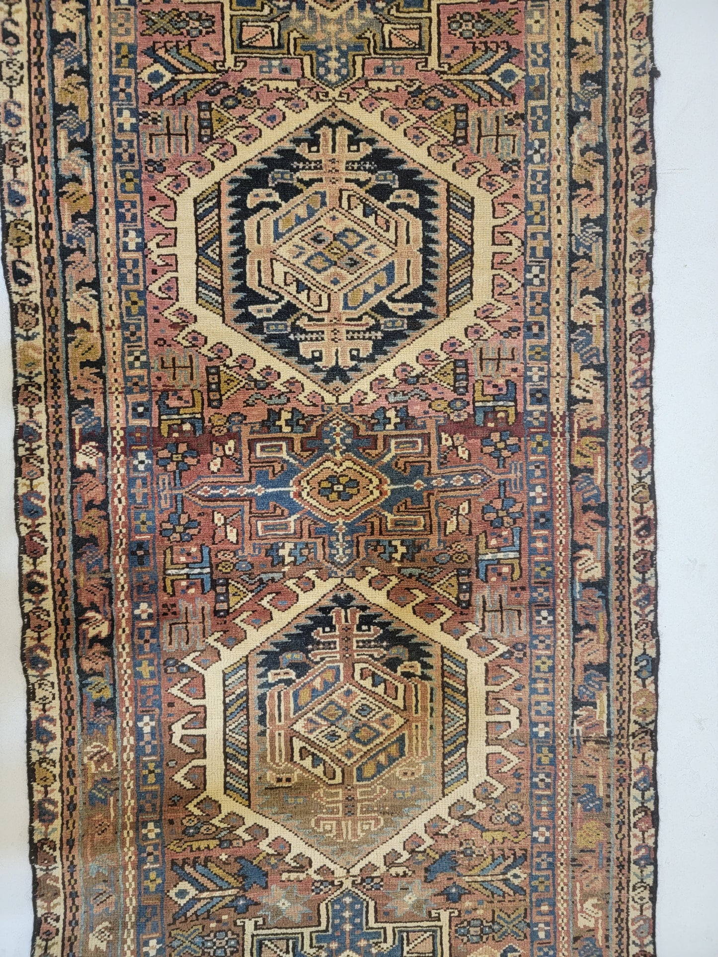 Hand-Knotted Wool Gallery Size Heriz Karajeh 2'10" x 10'9"
