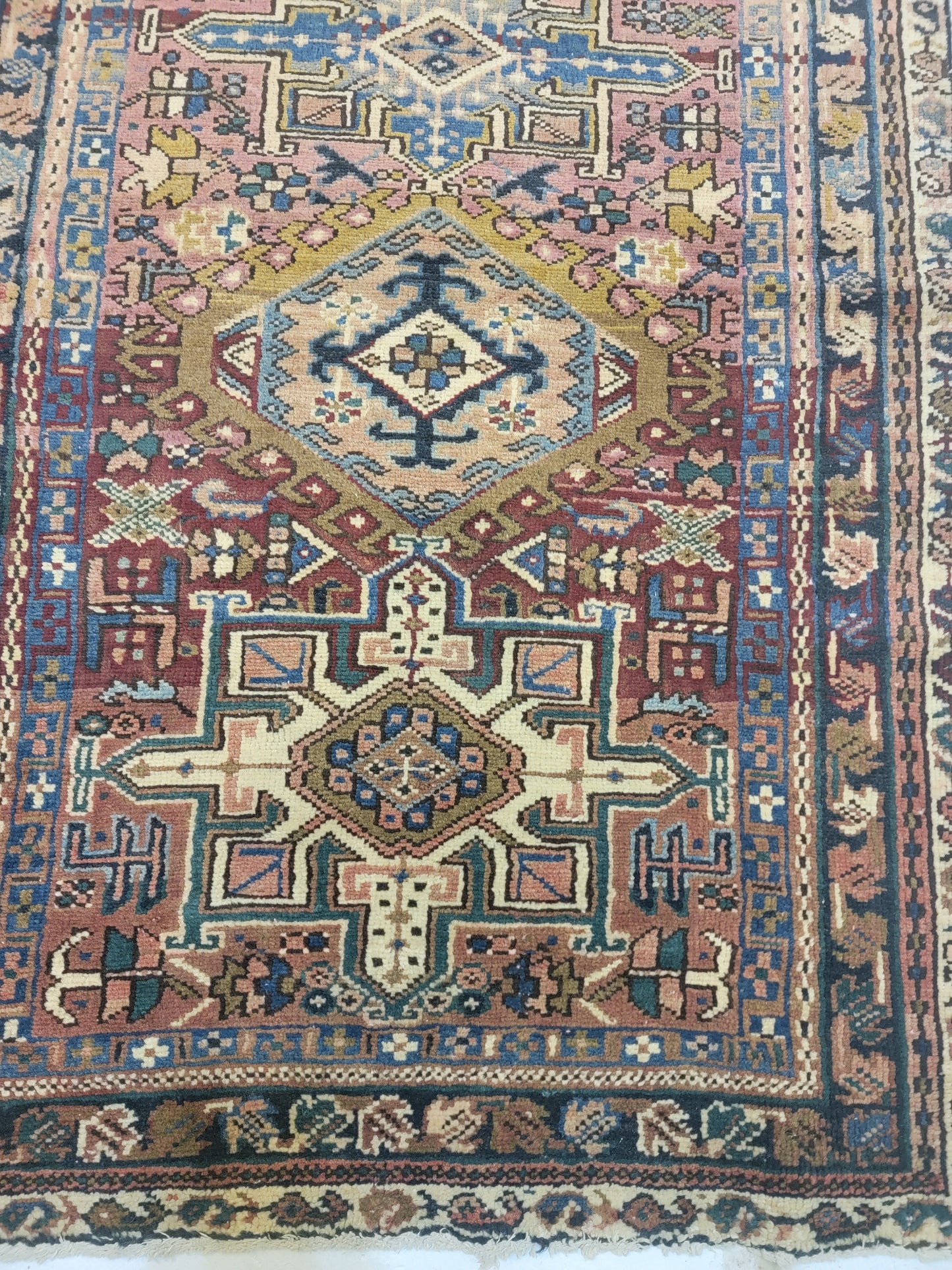 Hand-Knotted Wool Gallery Size Heriz Karajeh 2'10" x 10'9"