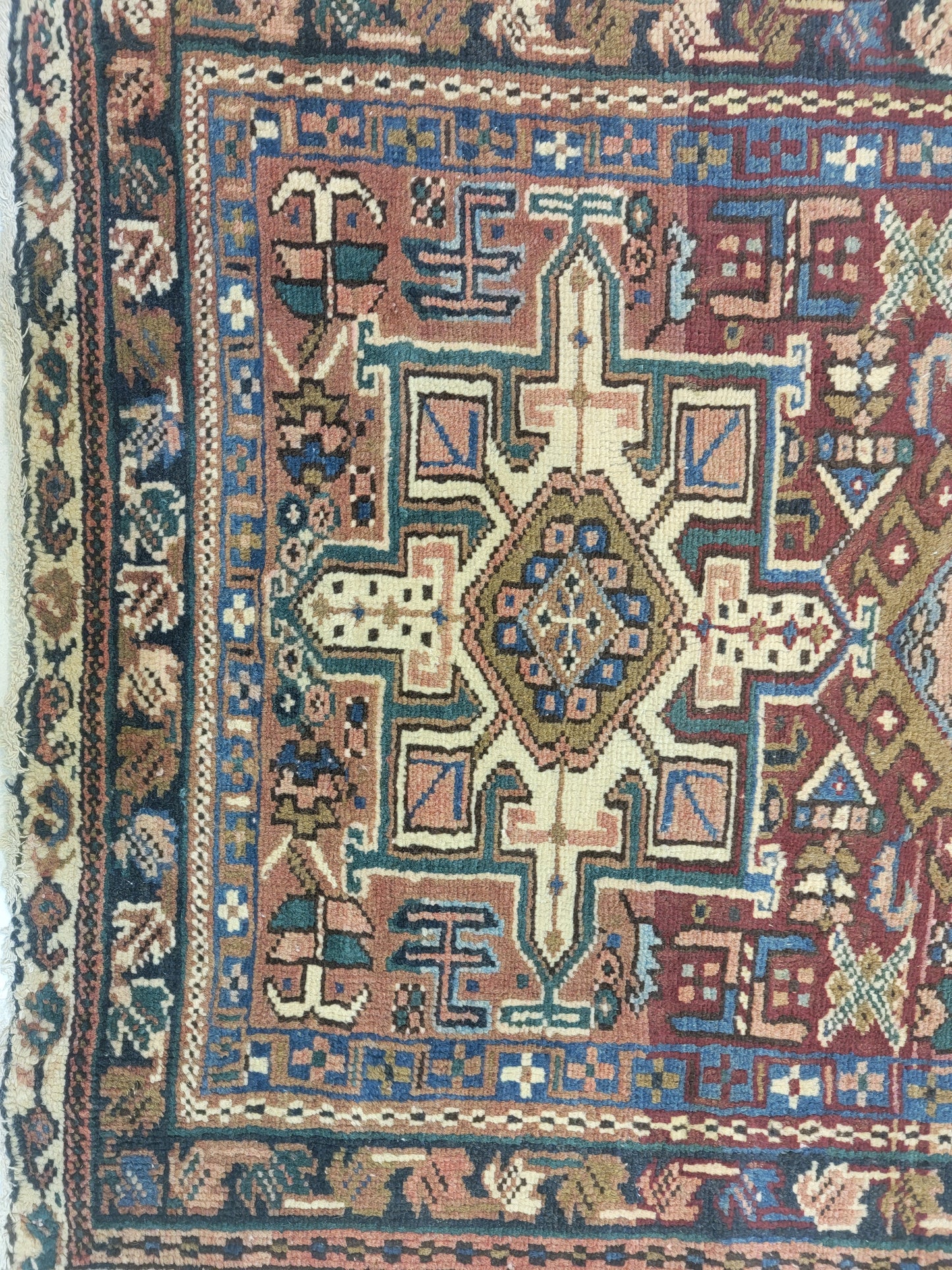Hand-Knotted Wool Gallery Size Heriz Karajeh 2'10" x 10'9"